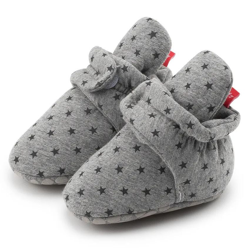 Warm Cotton Fabric Stars Print Baby Boots Booties Wholesale-JZ Baby