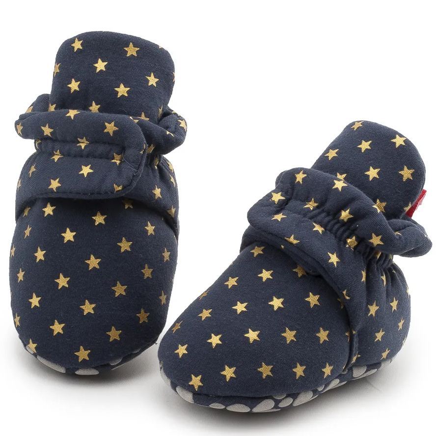 Warm Cotton Fabric Stars Print Baby Boots Booties Wholesale-JZ Baby