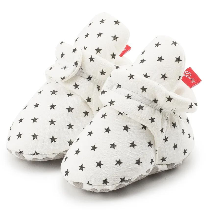 Warm Cotton Fabric Stars Print Baby Boots Booties Wholesale-JZ Baby