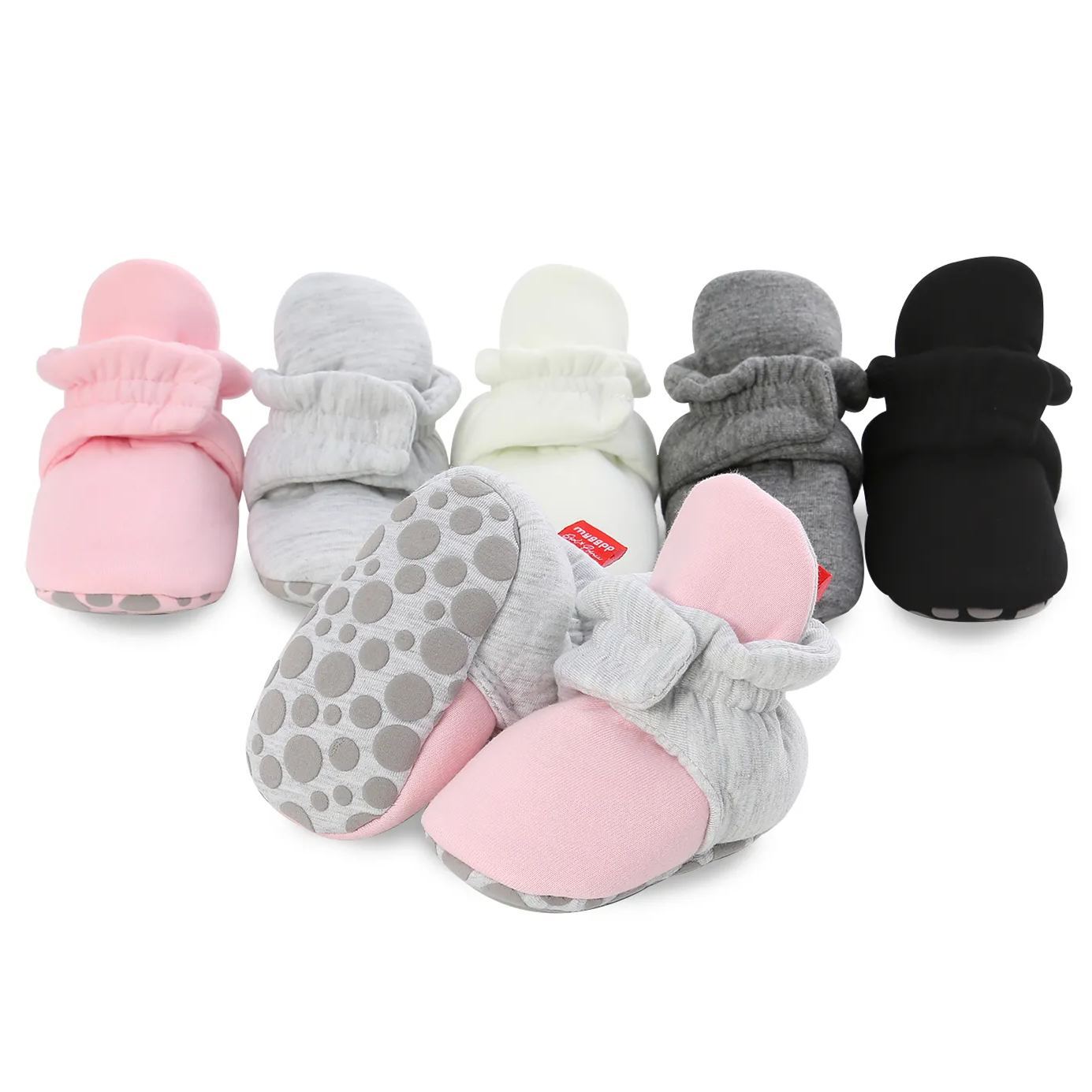Warm Cotton Fabric Stars Print 0-18 Month Baby Booties Wholesale-JZ Baby