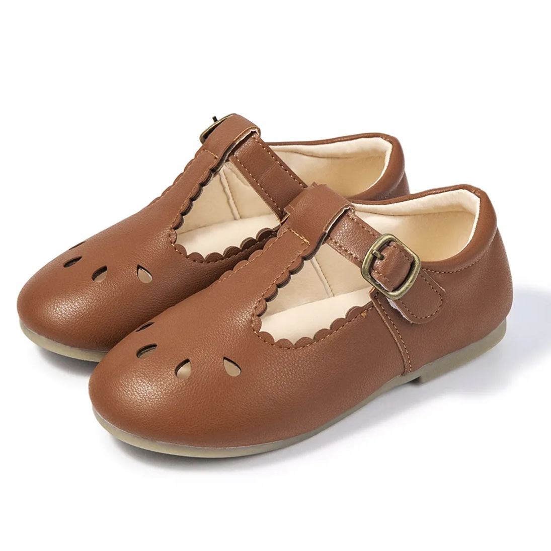 OEM| Classic School Party PU Leather Ballet Flat Kids Dress Shoes-JZ Baby