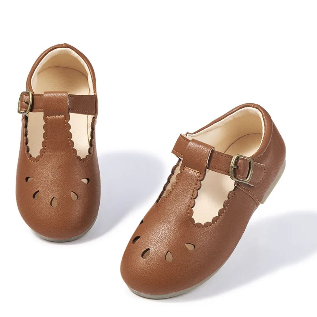 OEM| Classic School Party PU Leather Ballet Flat Kids Dress Shoes-JZ Baby