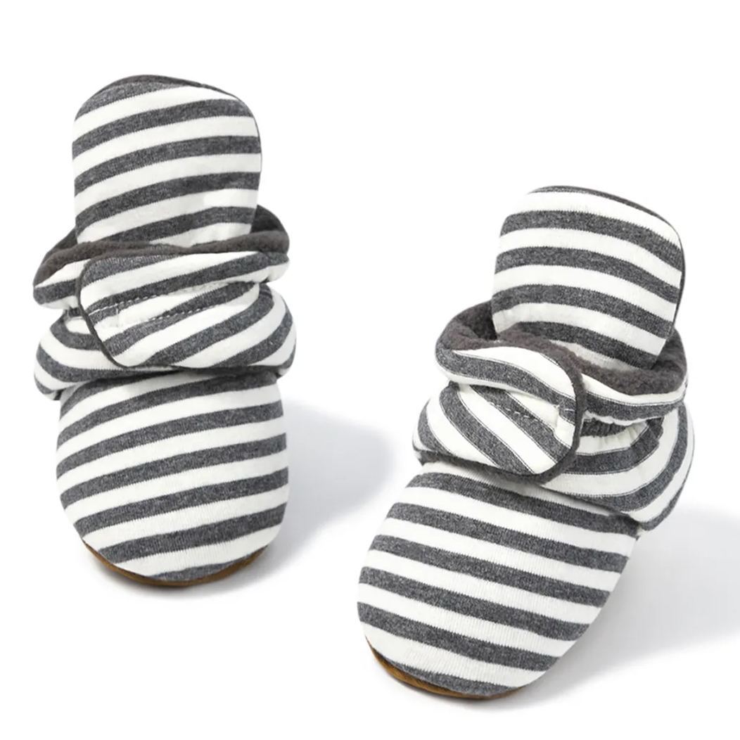 OEM | Warm Cotton Fabric Stars Print 0-18 Month Baby Booties-JZ Baby