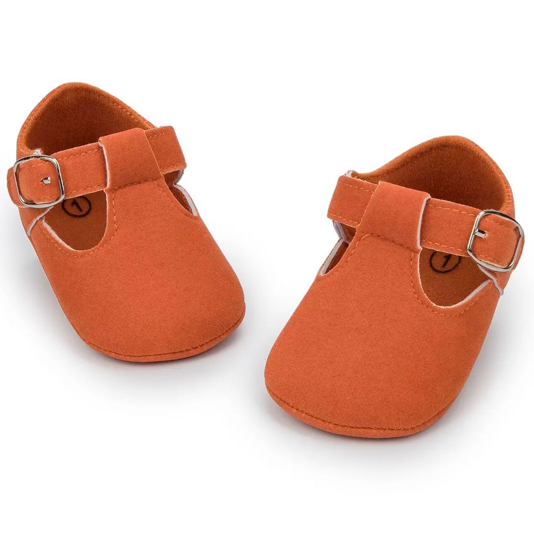 Faux Deerskin Rubber Soles Soft Baby Girls Shoes Wholesale-JZ Baby