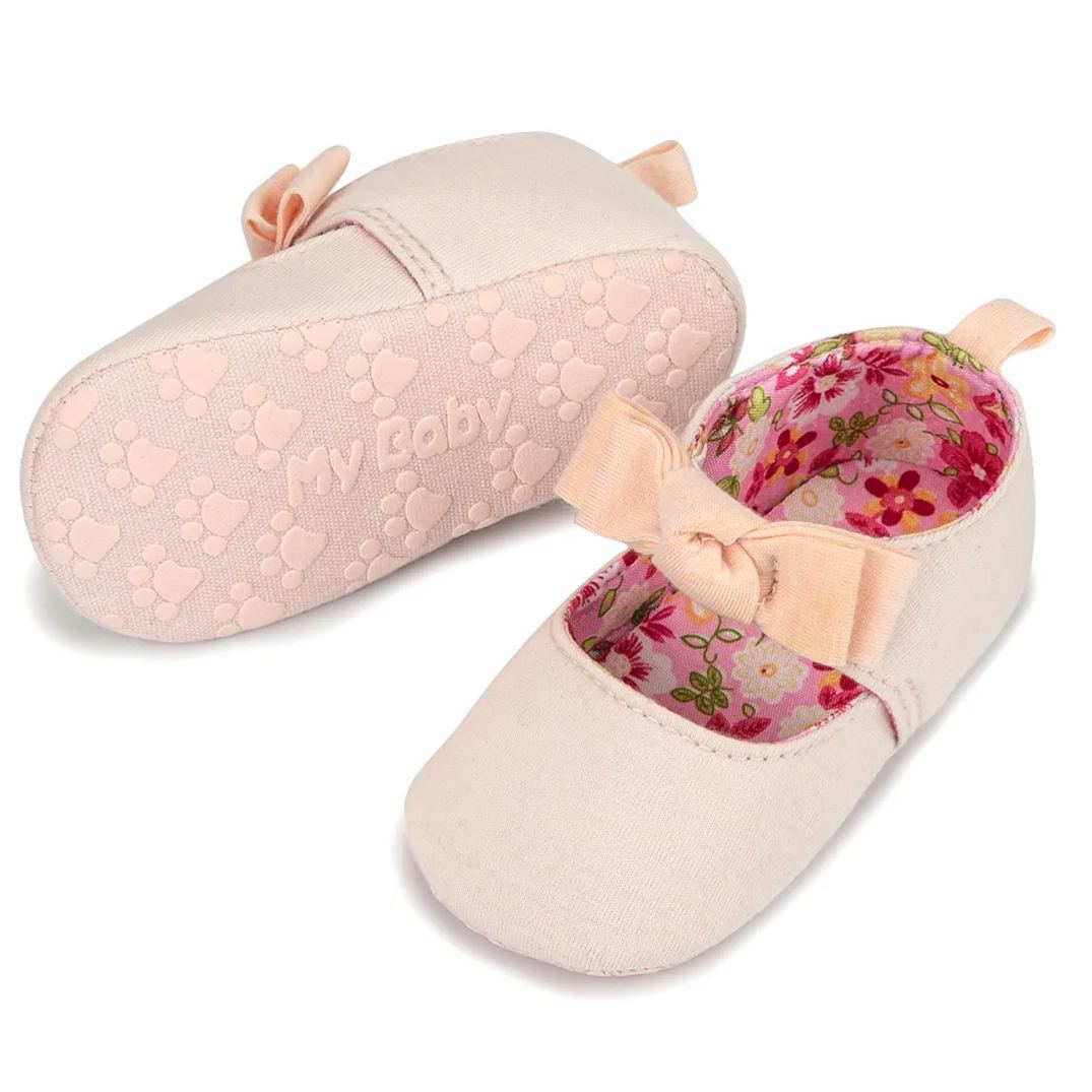 OEM Bow-knot Anti-slip Baby Walking Shoes-JZ Baby