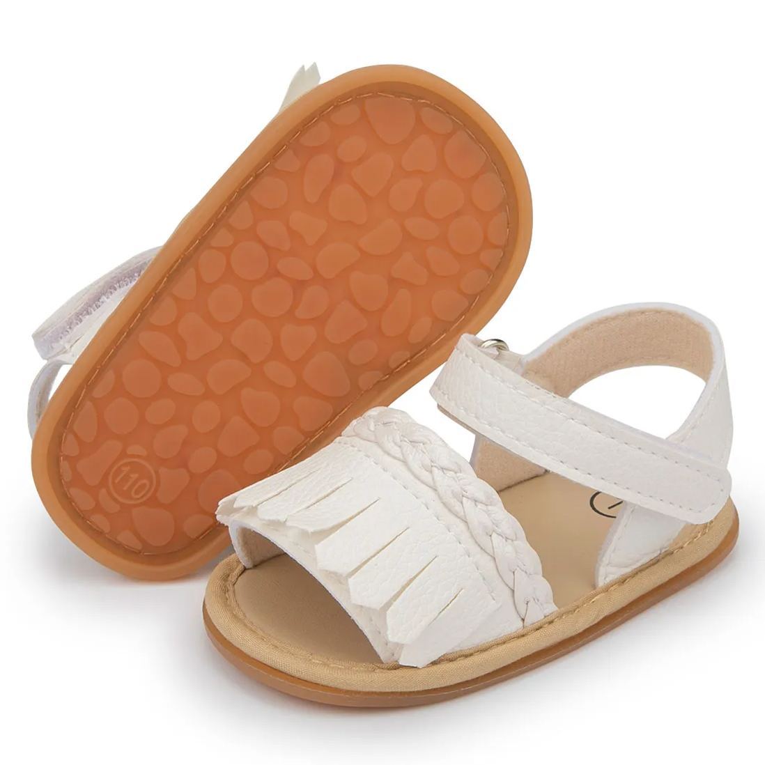OEM | Unisex PU Leather Rubber Soft Sole Baby Sandals-JZ Baby