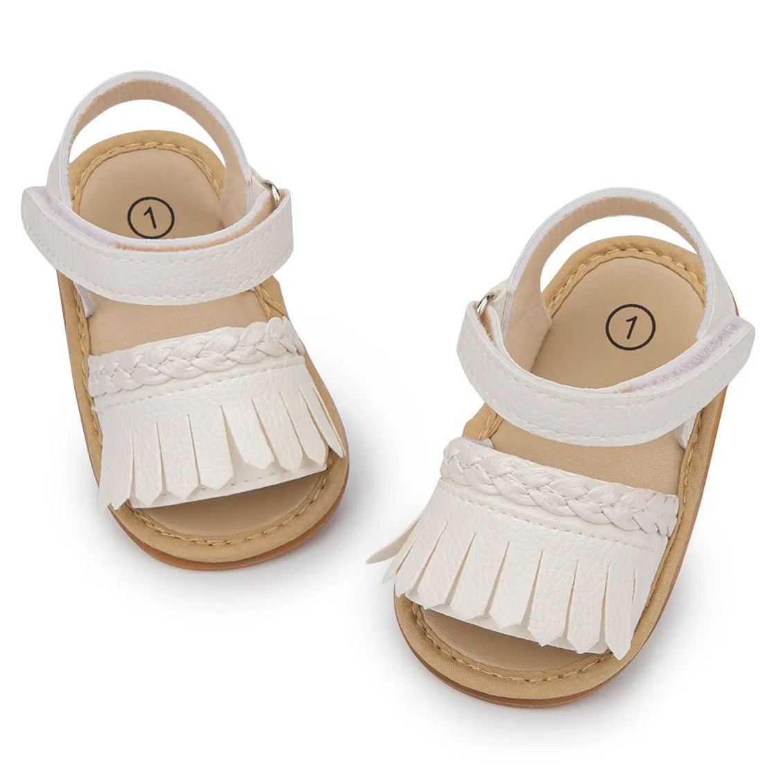 OEM | Unisex PU Leather Rubber Soft Sole Baby Sandals-JZ Baby