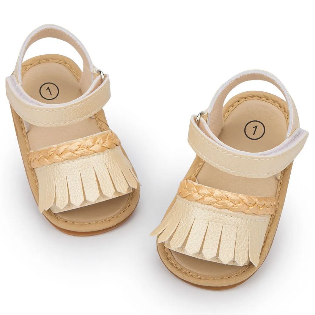 OEM | Unisex PU Leather Rubber Soft Sole Baby Sandals-JZ Baby