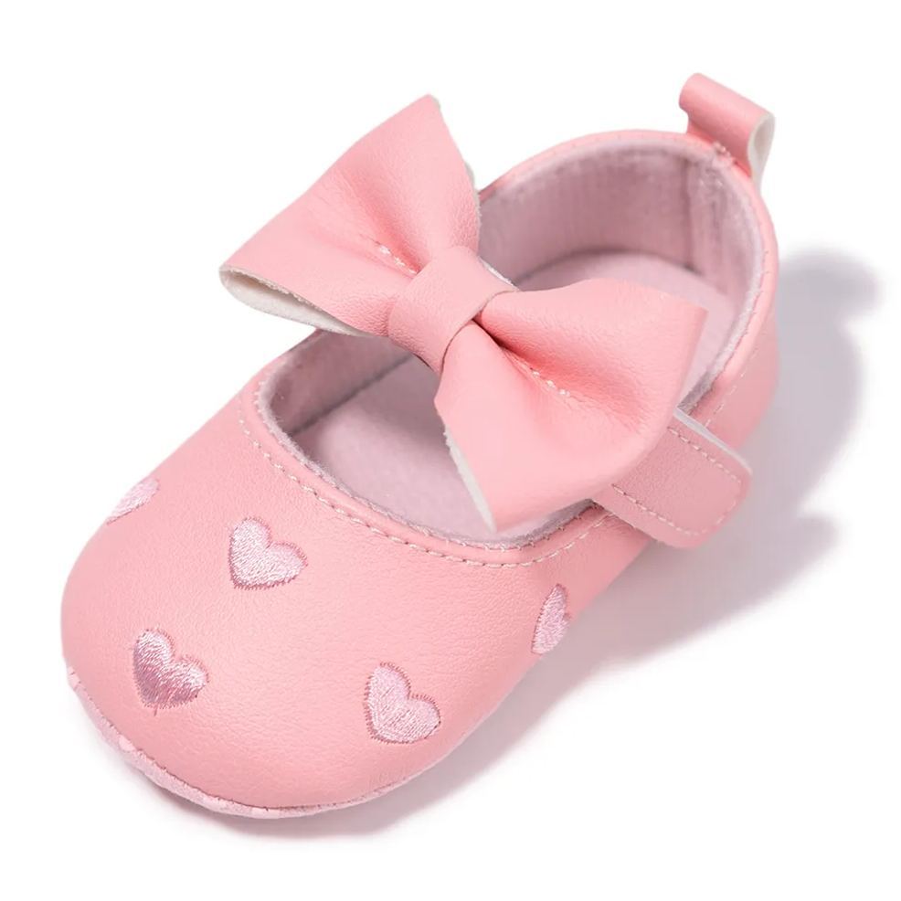 Indoor Bow Anti-Slip Infant Baby Dress Shoes Wholesale-JZ Baby
