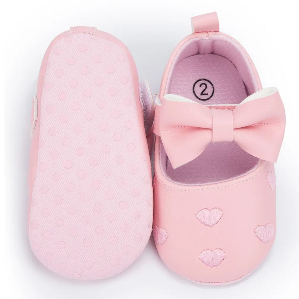 Indoor Bow Anti-Slip Infant Baby Dress Shoes Wholesale-JZ Baby