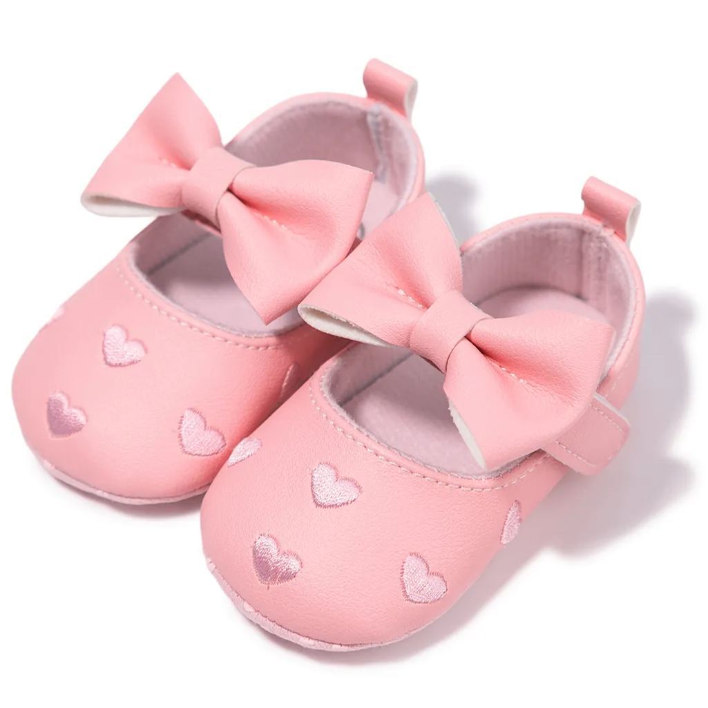 Indoor Bow Anti-Slip Infant Baby Dress Shoes Wholesale-JZ Baby