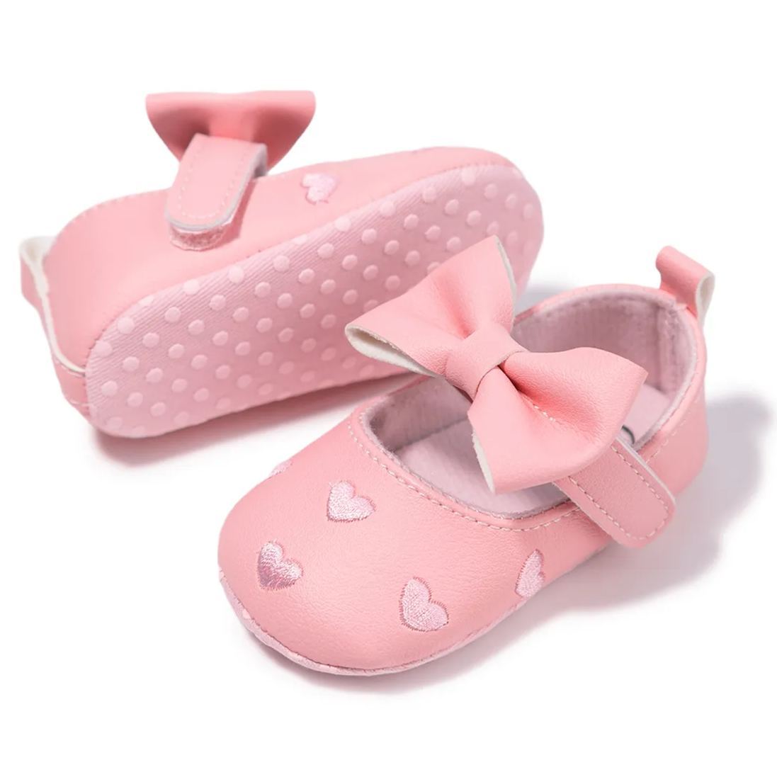 Indoor Bow Anti-Slip Infant Baby Dress Shoes Wholesale-JZ Baby