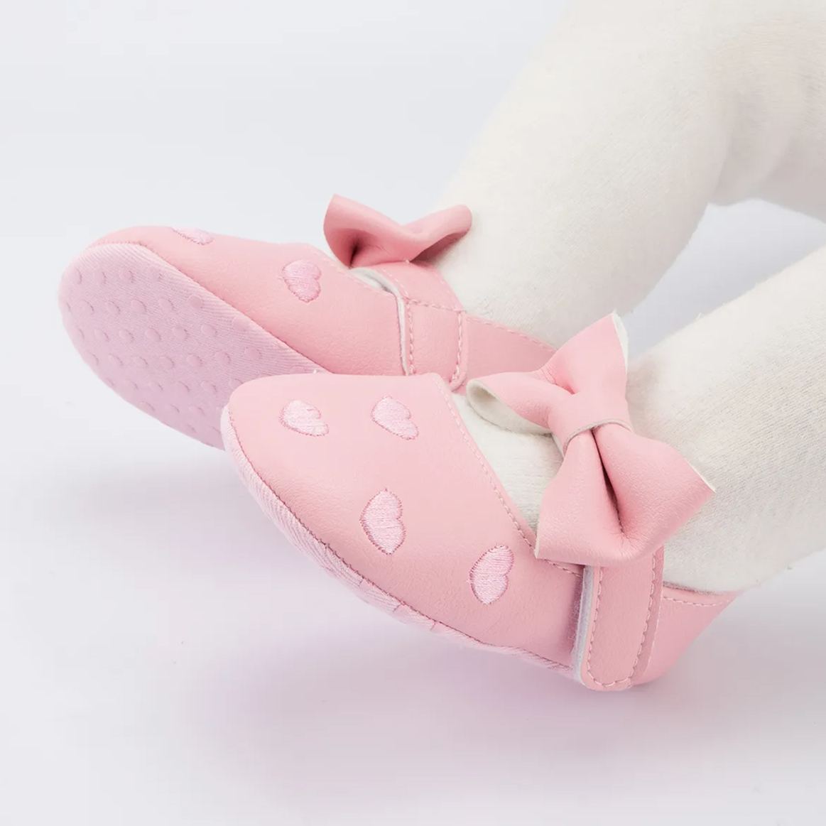 Indoor Bow Anti-Slip Infant Baby Dress Shoes Wholesale-JZ Baby