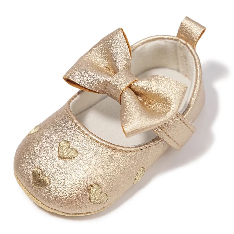 Indoor Bow Anti-Slip Infant Baby Dress Shoes Wholesale-JZ Baby