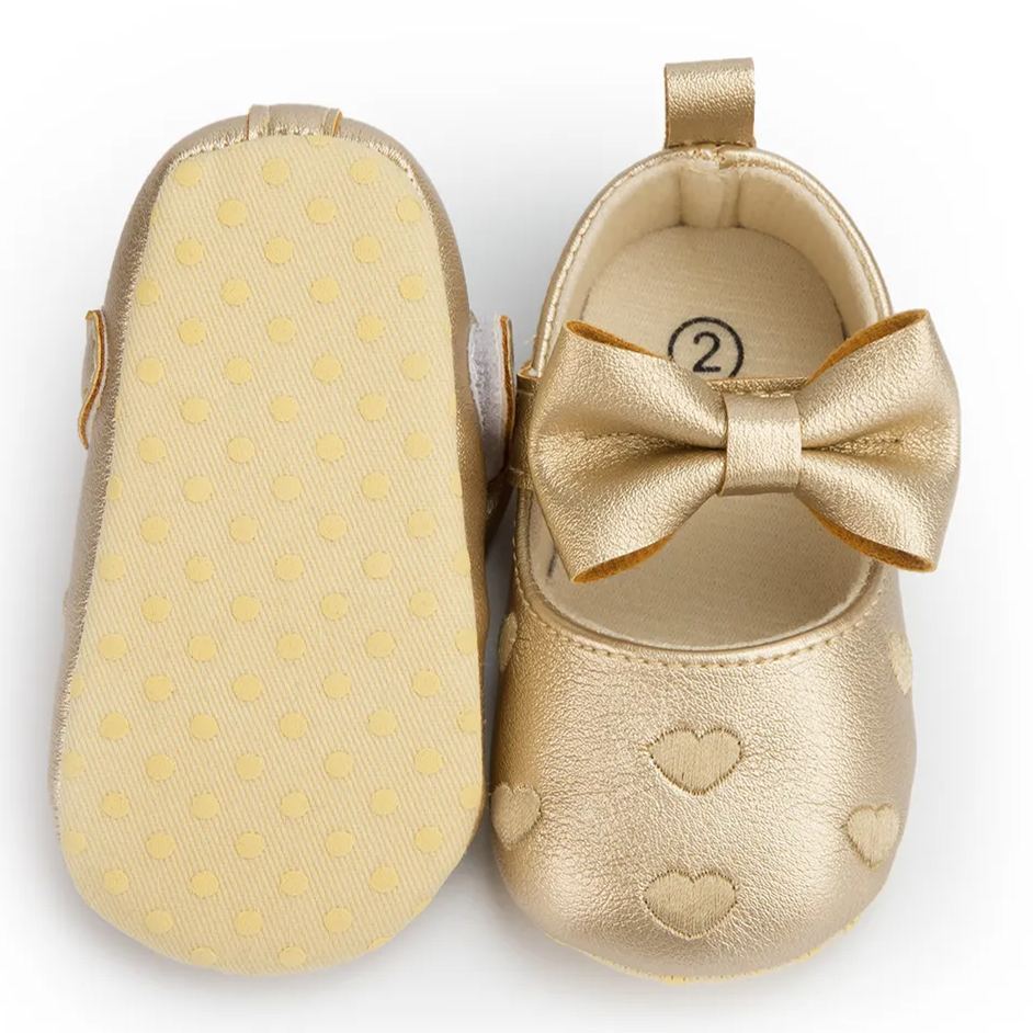 Indoor Bow Anti-Slip Infant Baby Dress Shoes Wholesale-JZ Baby