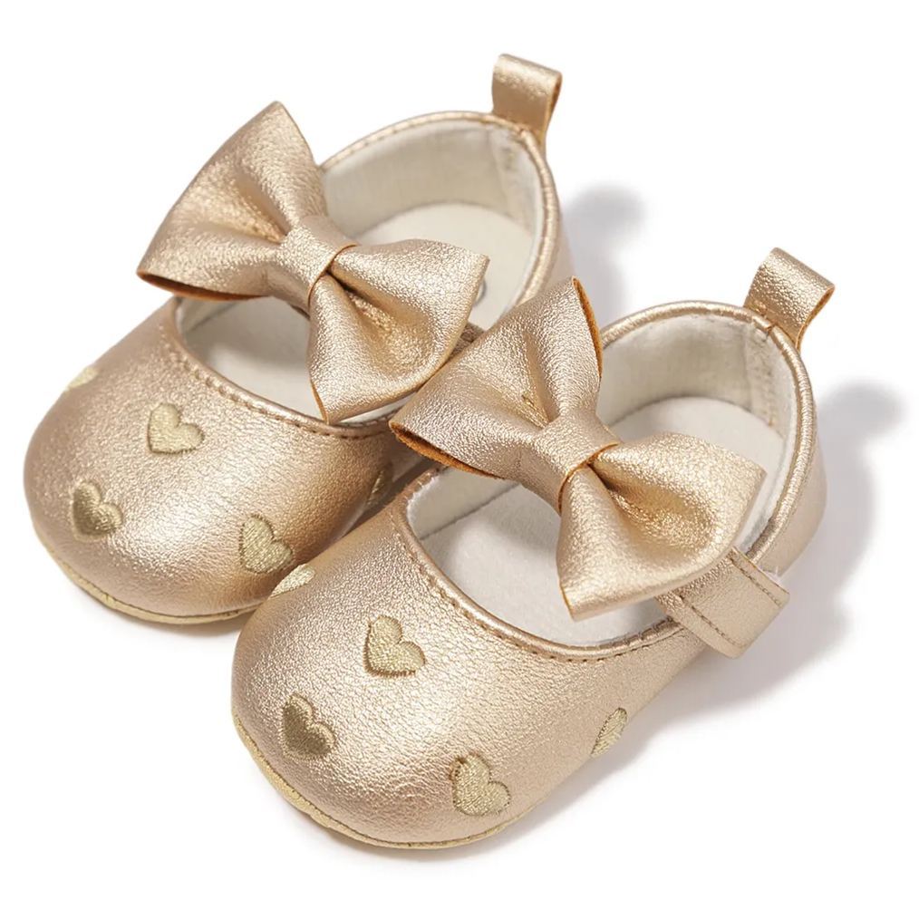 Indoor Bow Anti-Slip Infant Baby Dress Shoes Wholesale-JZ Baby