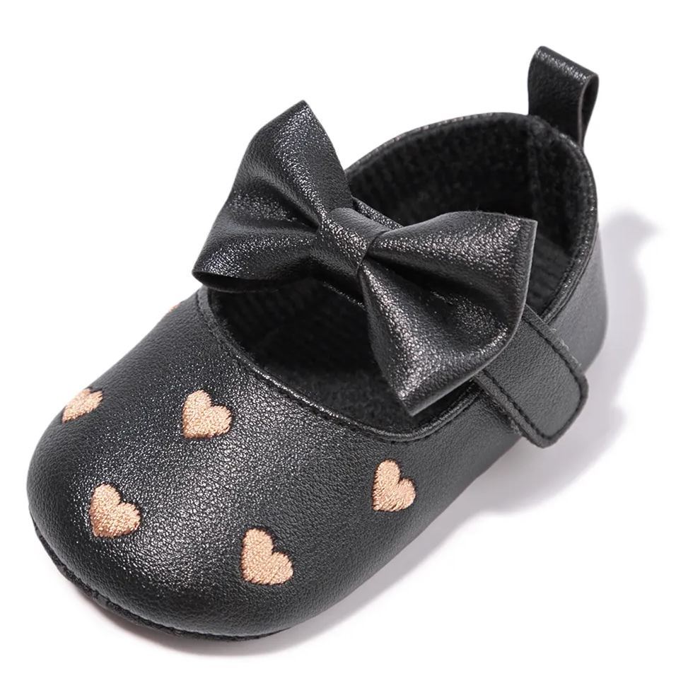 Indoor Bow Anti-Slip Infant Baby Dress Shoes Wholesale-JZ Baby