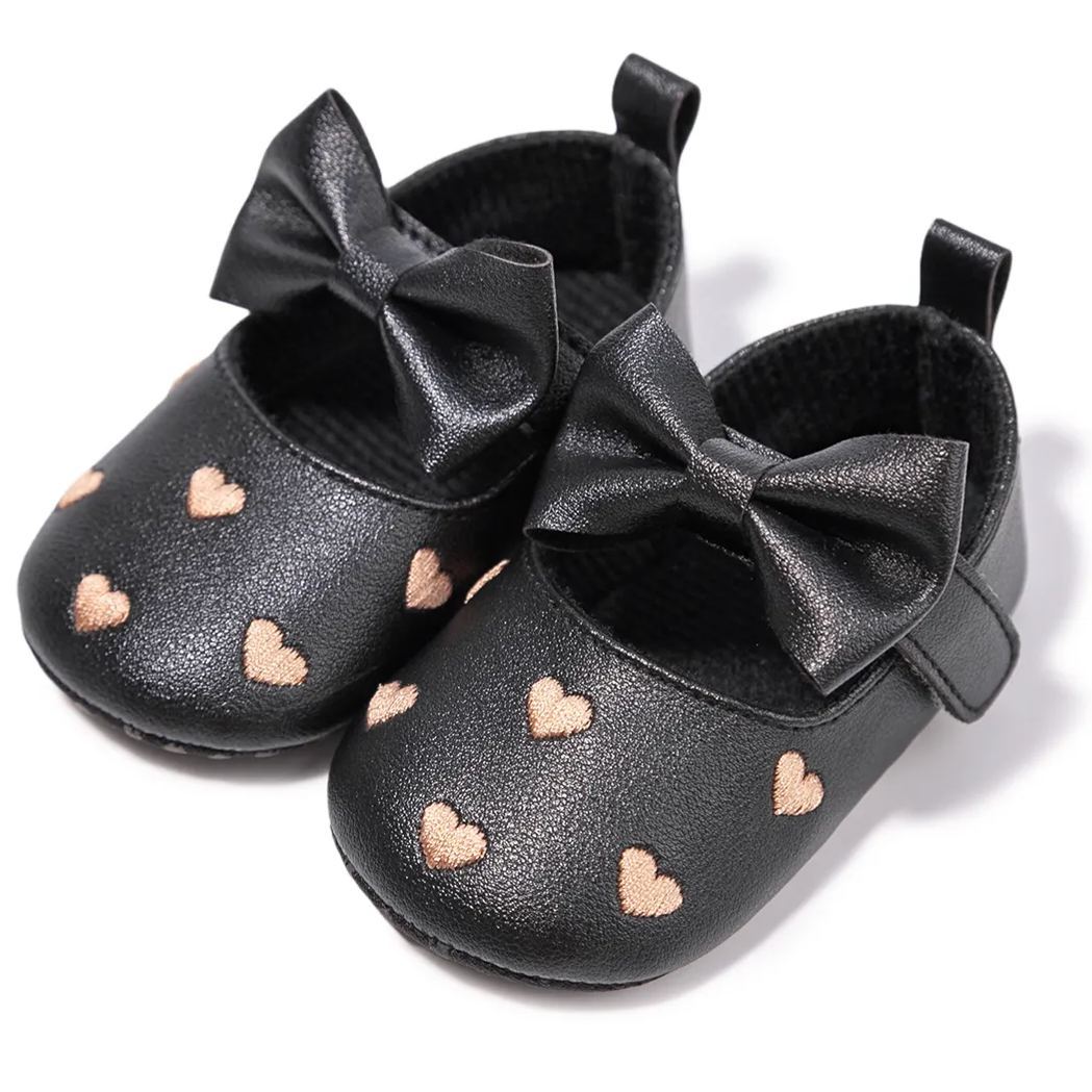 Indoor Bow Anti-Slip Infant Baby Dress Shoes Wholesale-JZ Baby