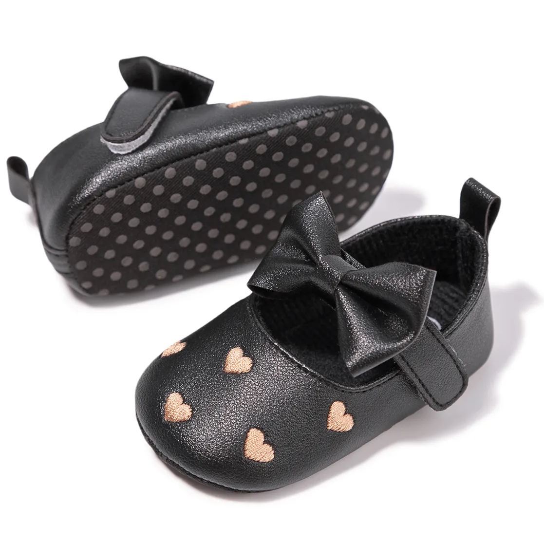 Indoor Bow Anti-Slip Infant Baby Dress Shoes Wholesale-JZ Baby