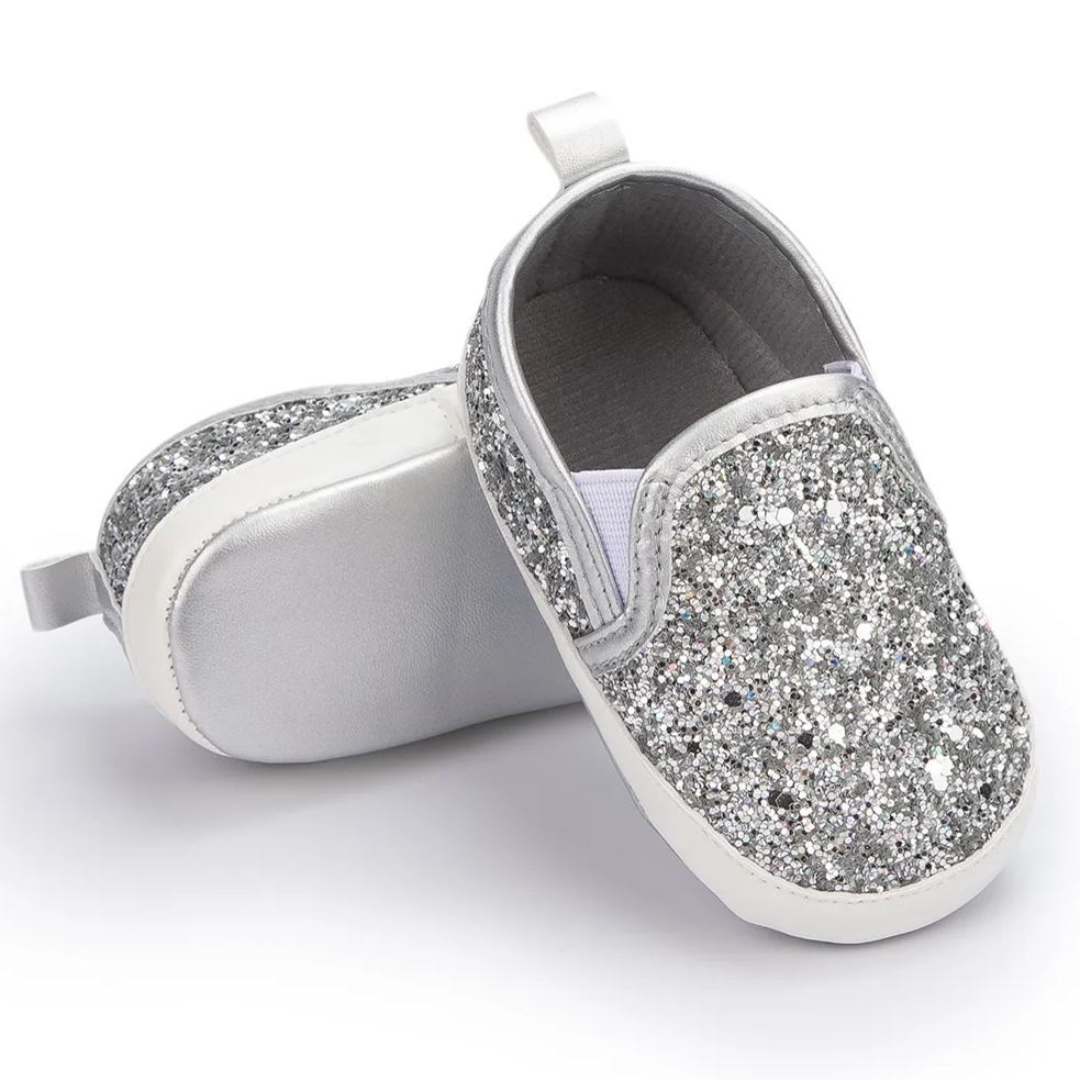 Customized Sequins Toddler Baby Loafers Shoes Wholesale-JZ Baby