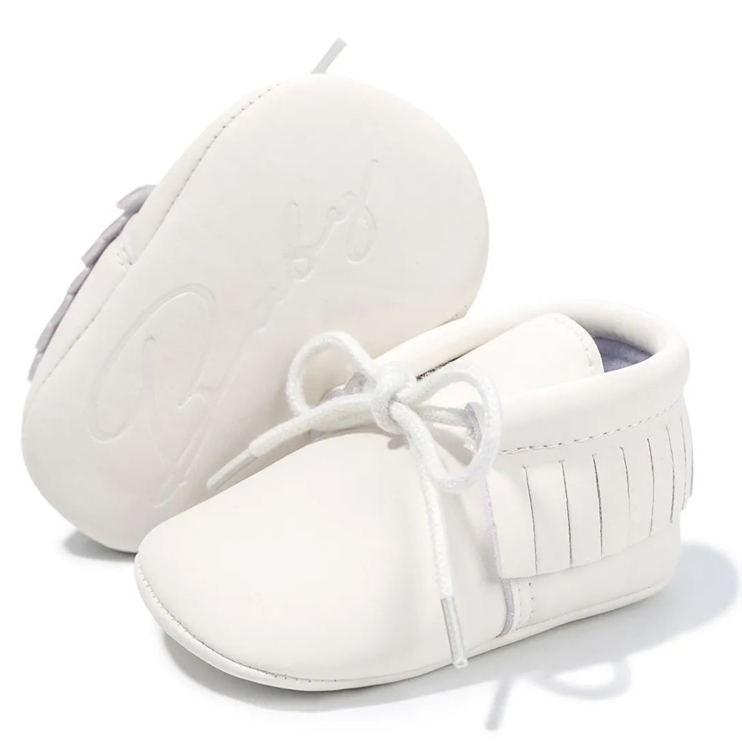 Indoor Handmade PU Leather Soft Sole Baby Walking Shoes Wholesale-JZ Baby