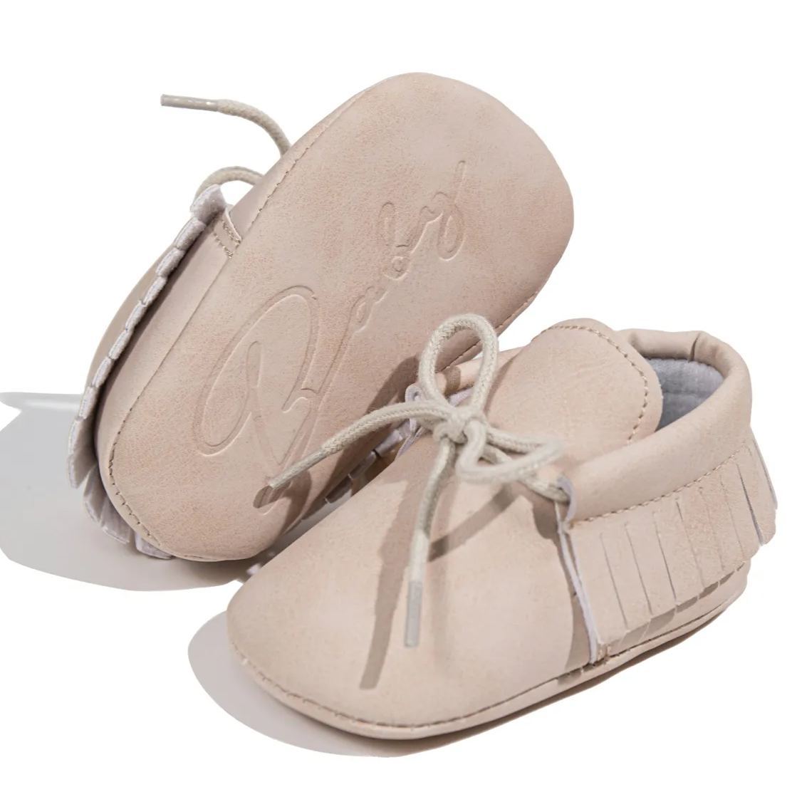 Indoor Handmade PU Leather Soft Sole Baby Walking Shoes Wholesale-JZ Baby