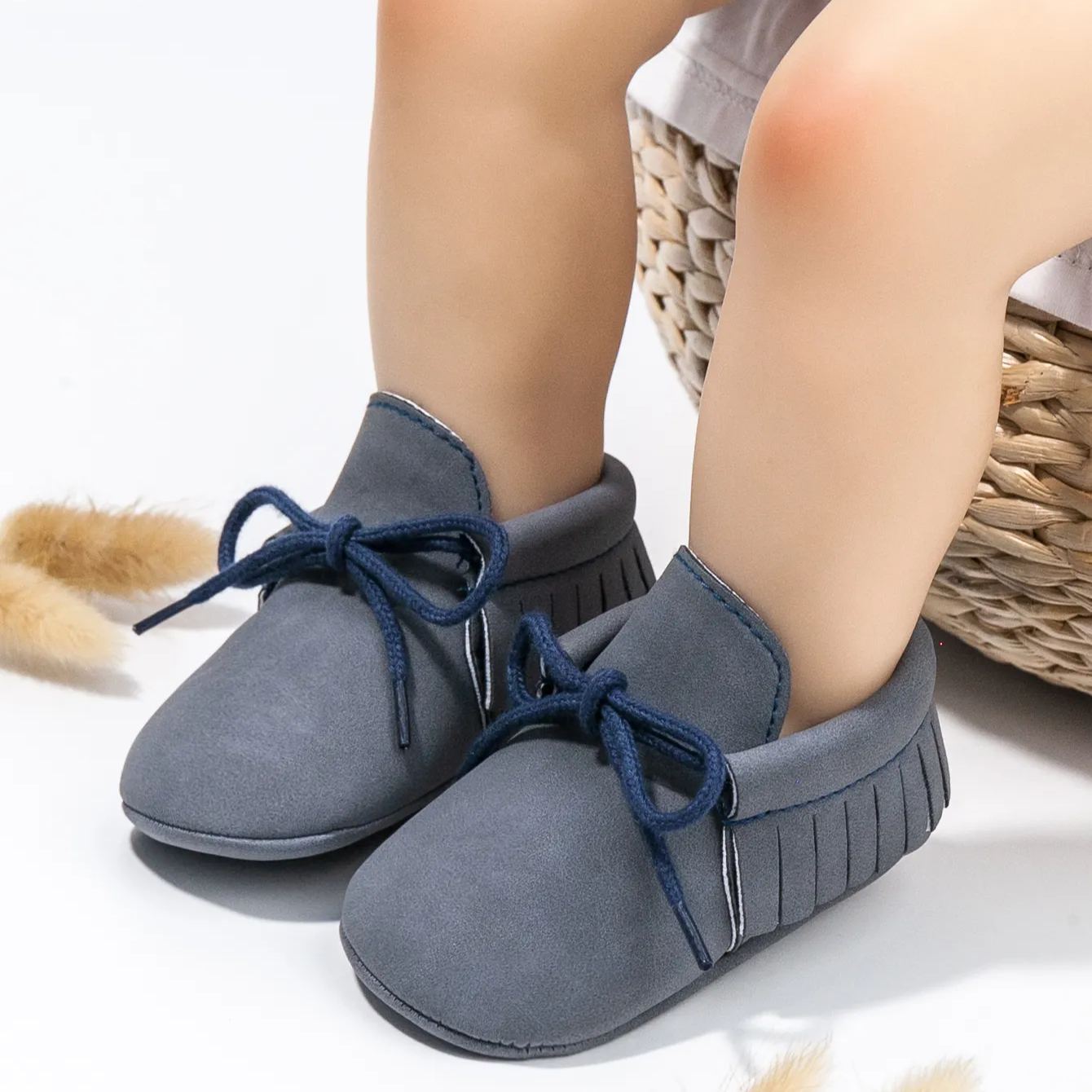 Indoor Handmade PU Leather Soft Sole Baby Walking Shoes Wholesale-JZ Baby