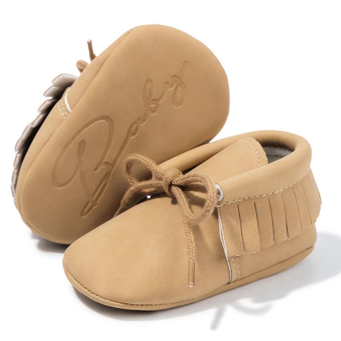 Indoor Handmade PU Leather Soft Sole Baby Walking Shoes Wholesale-JZ Baby