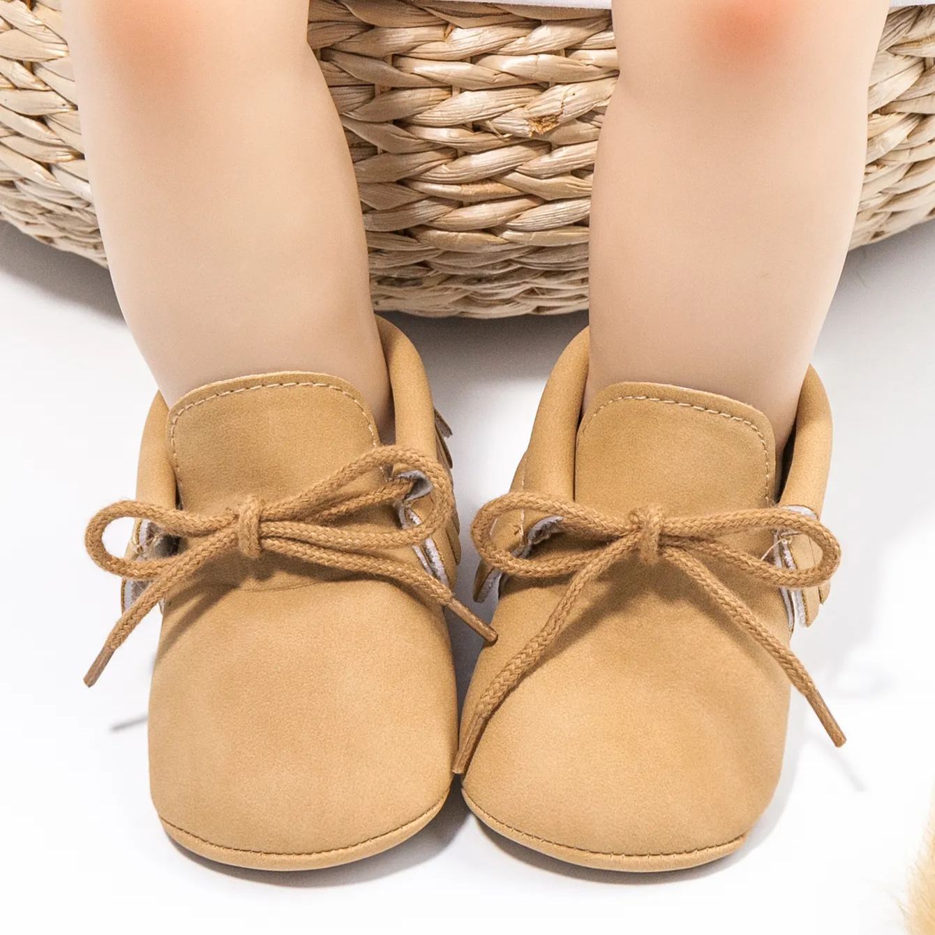 Indoor Handmade PU Leather Soft Sole Baby Walking Shoes Wholesale-JZ Baby