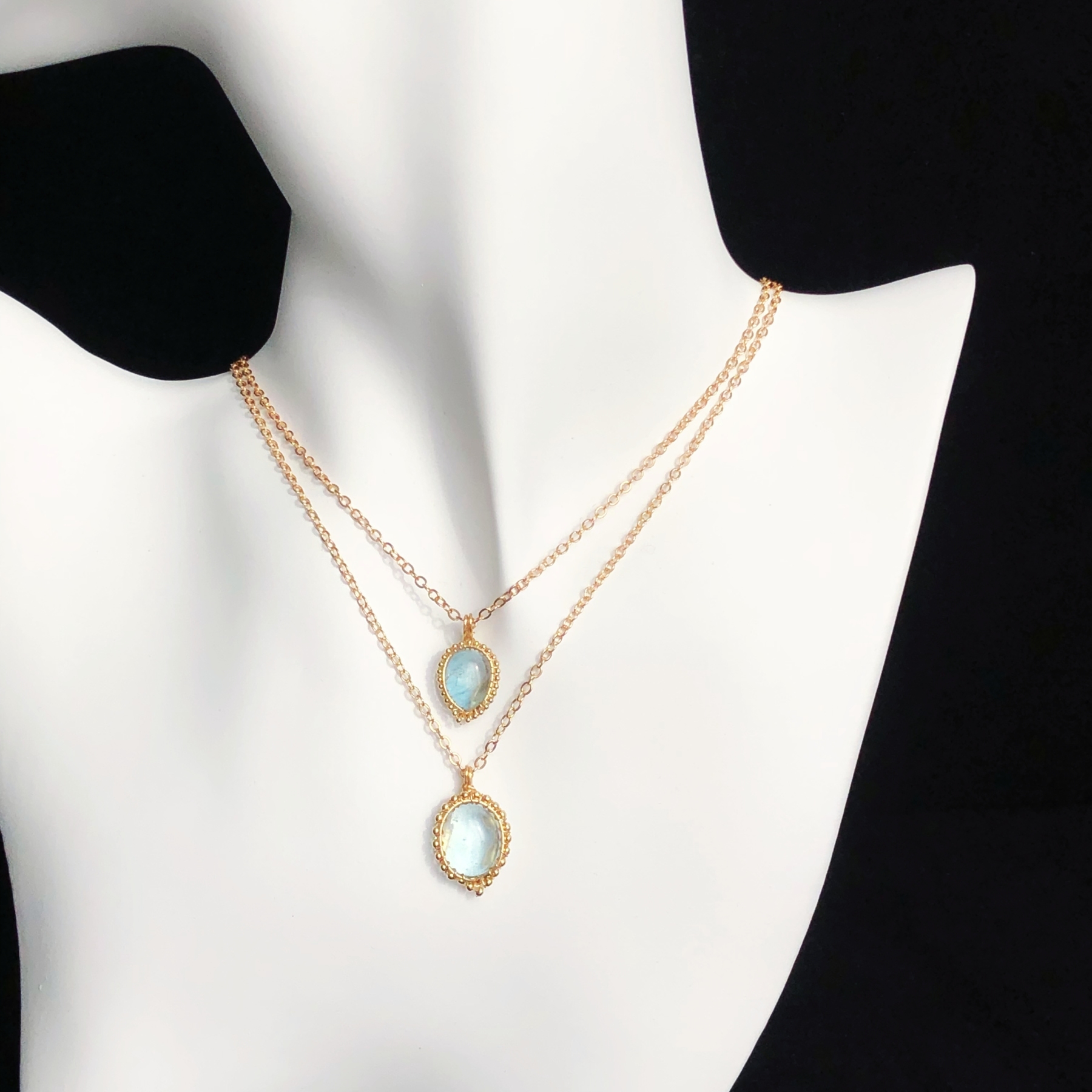 Oval Aquamarine Necklace-likayjewel