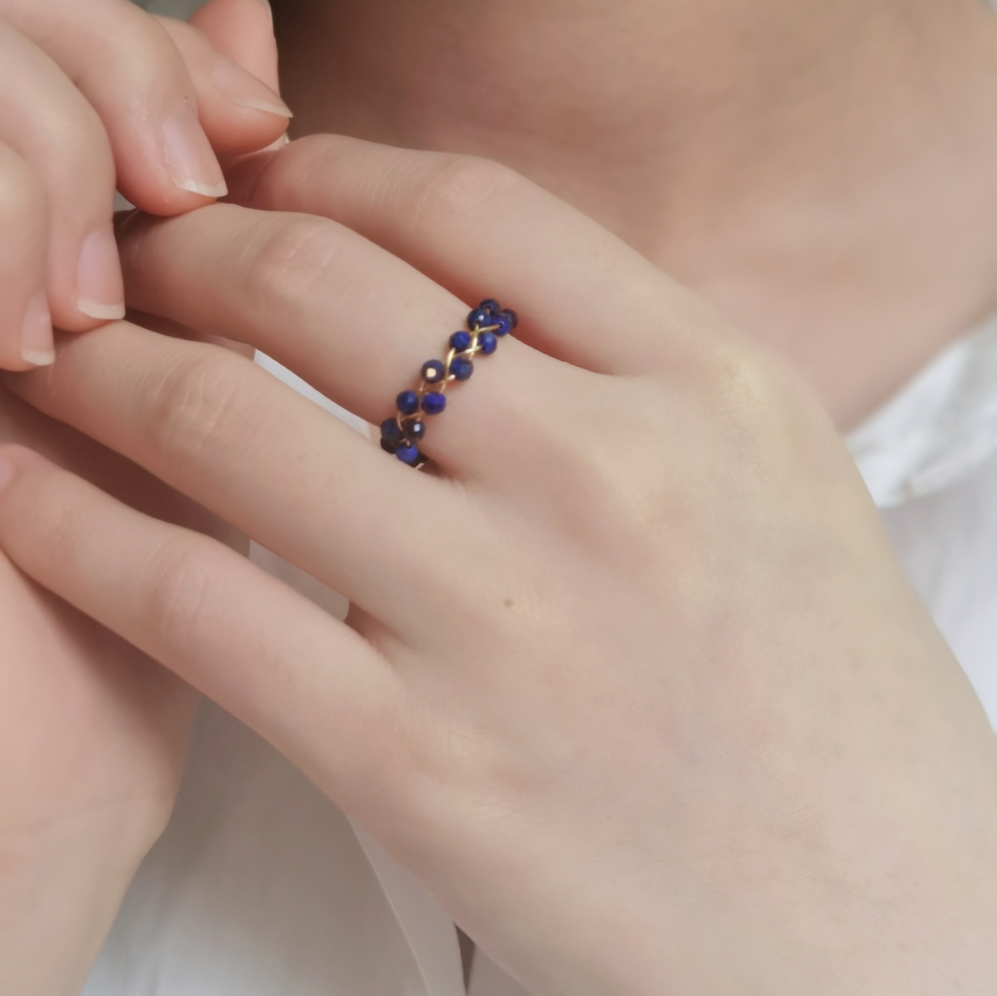 Gemstone Woven Ring-likayjewel