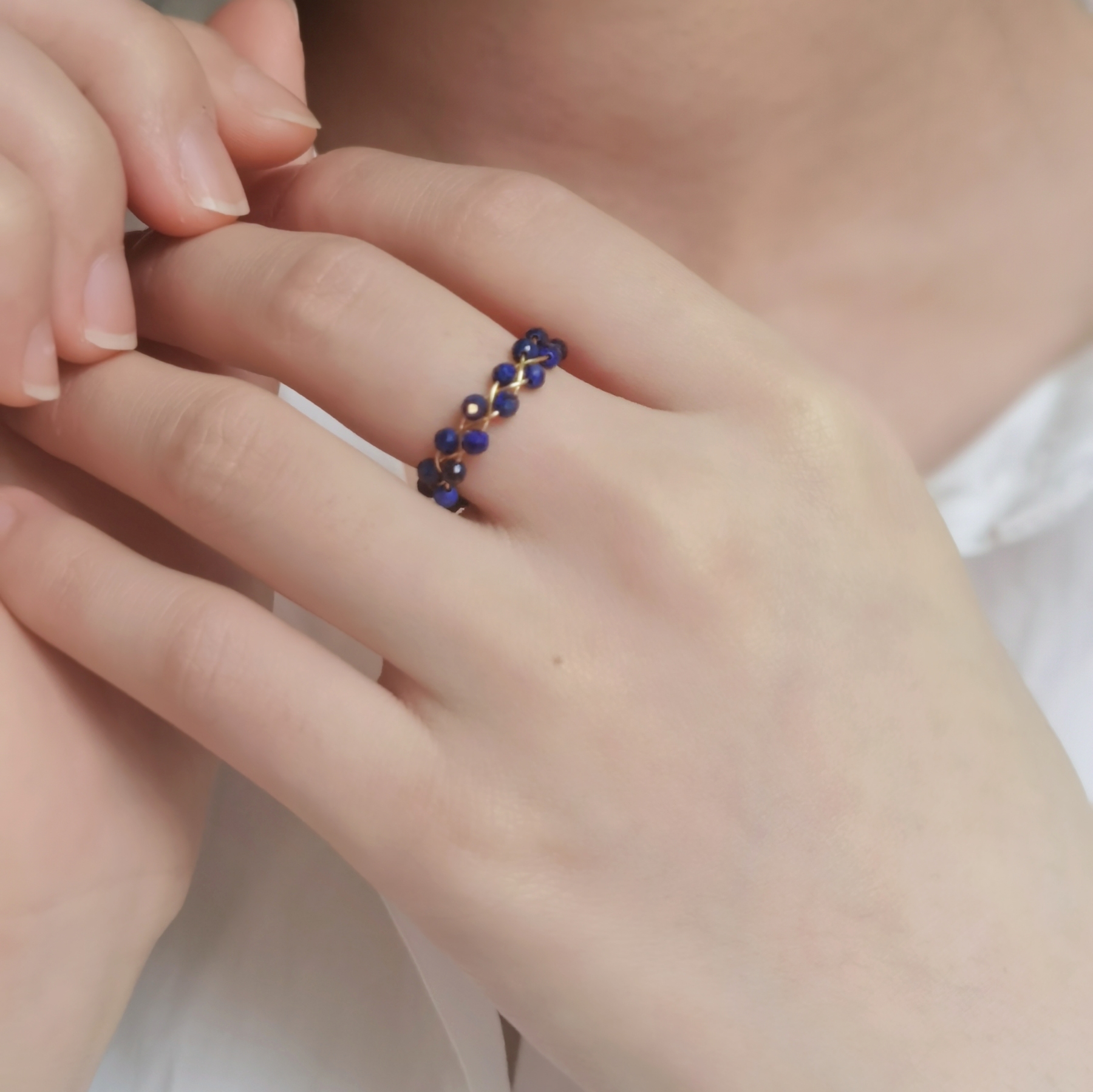 Gemstone Woven Ring-likayjewel