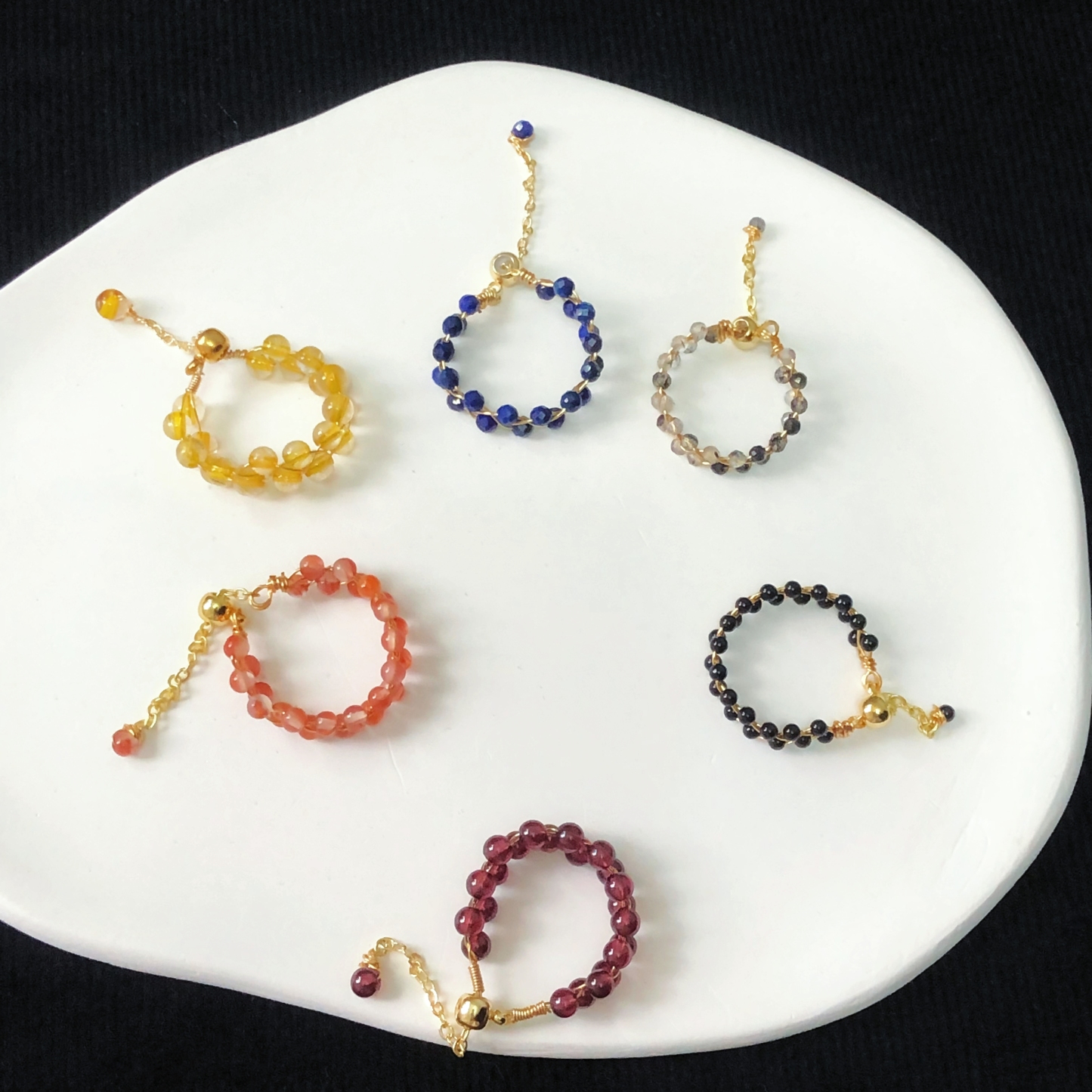 Gemstone Woven Ring-likayjewel