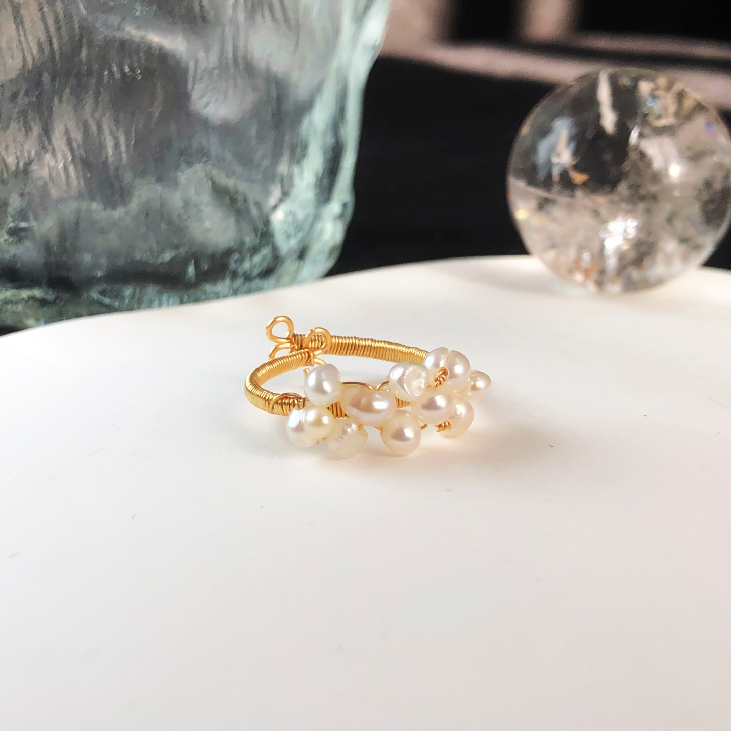 Mini Pearls Woven Ring-likayjewel