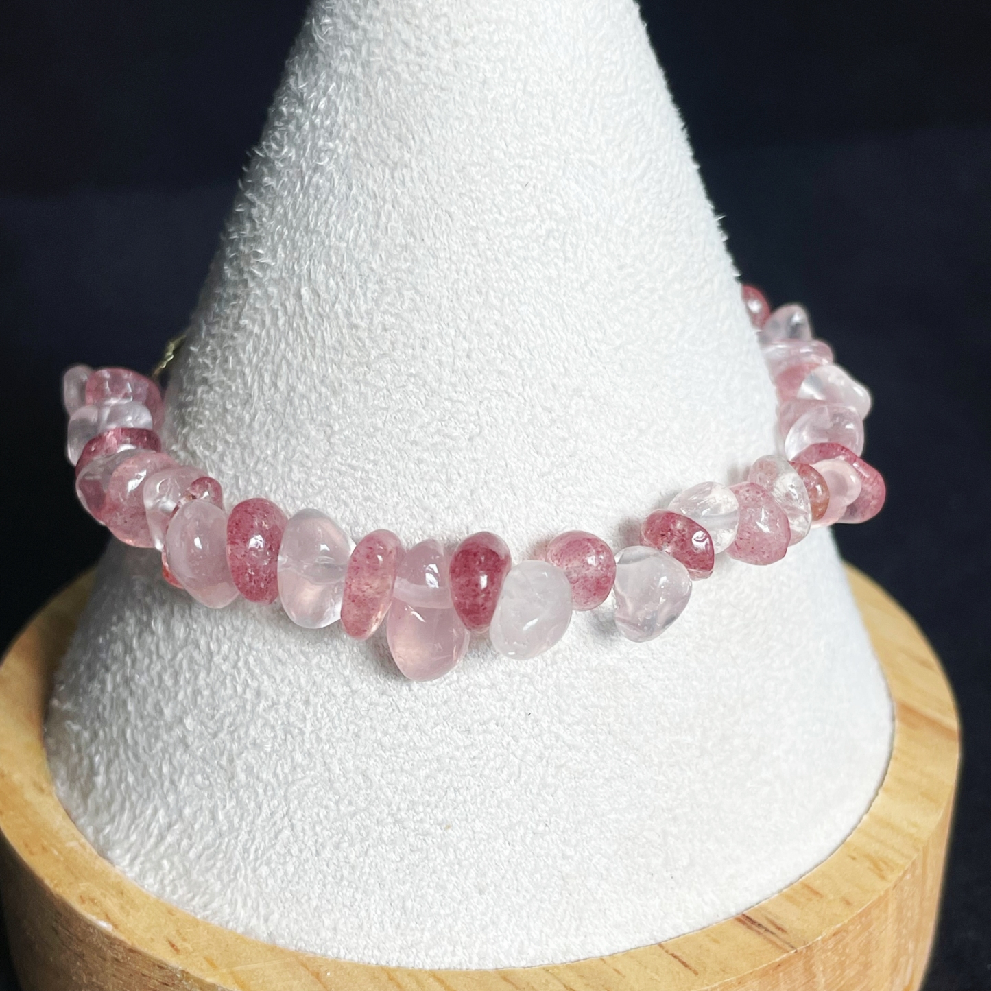 Energizing Strawberry Quartz and Rose Quartz Bracelet