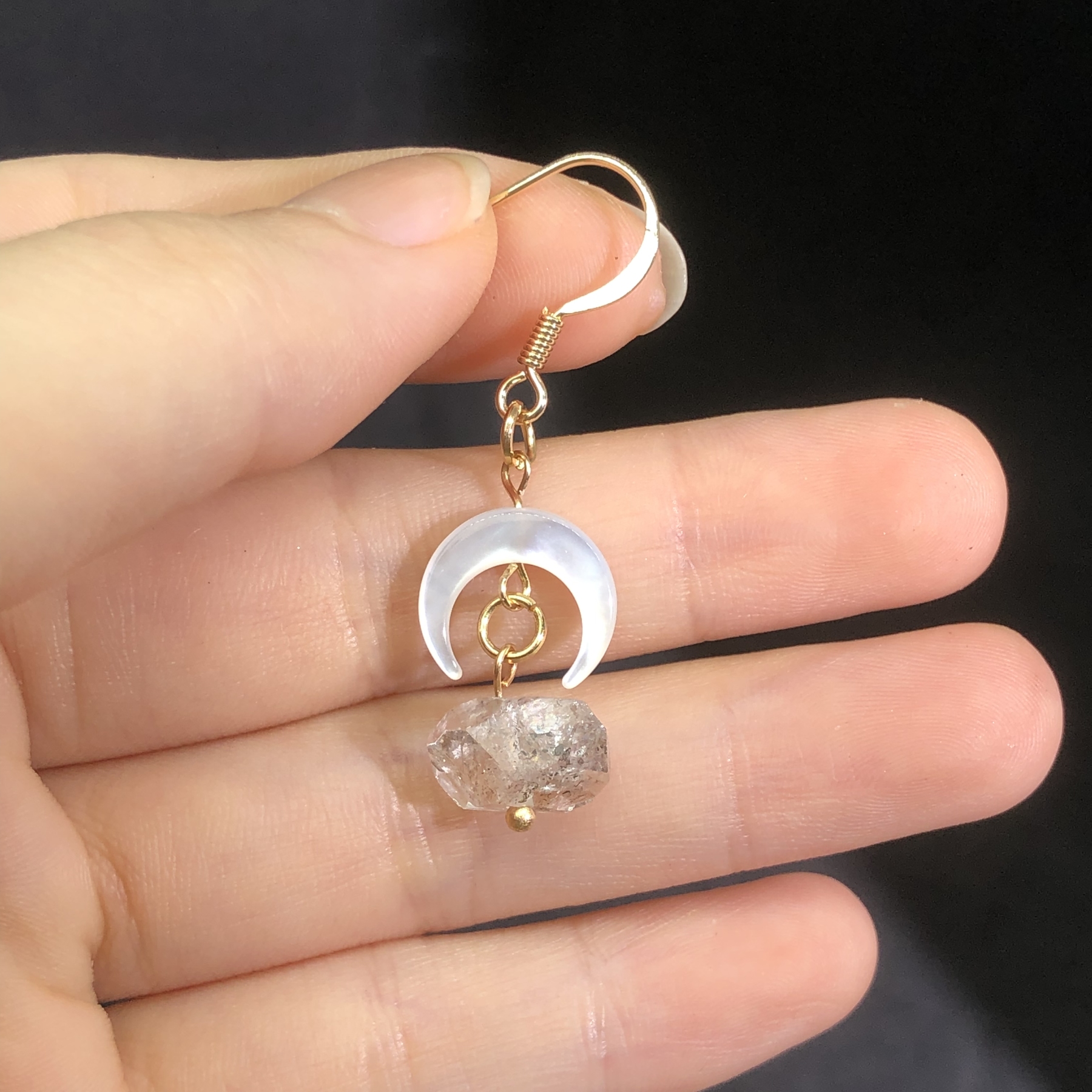 Herkimer Diamond Earrings-likayjewel