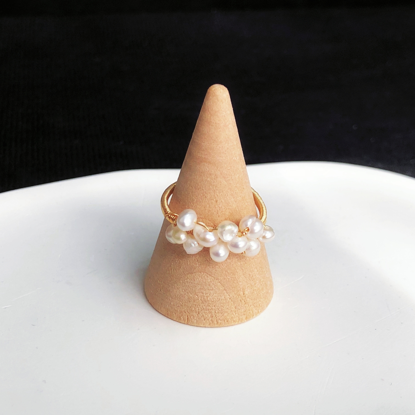 Mini Pearls Woven Ring-likayjewel