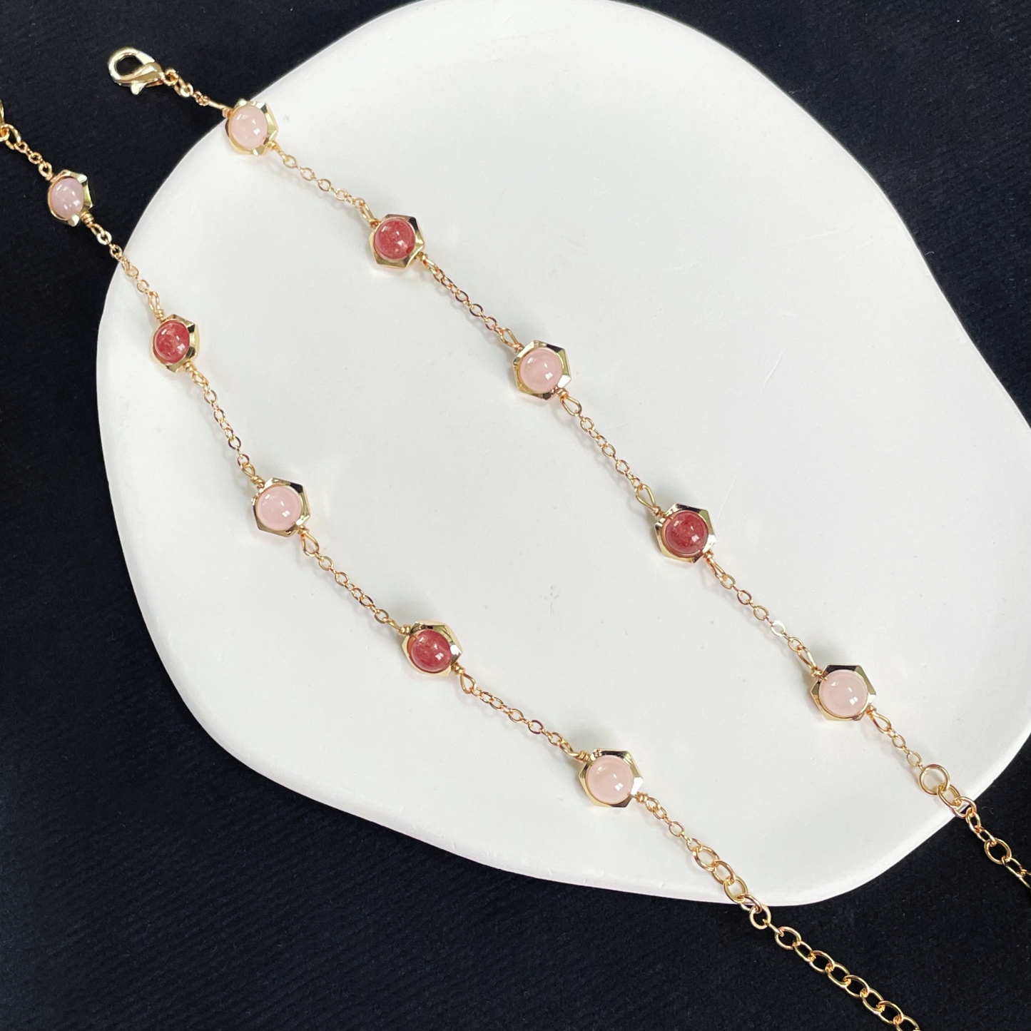 Love Planet | Strawberry Quartz and Rose Quartz Harmony Bracelet