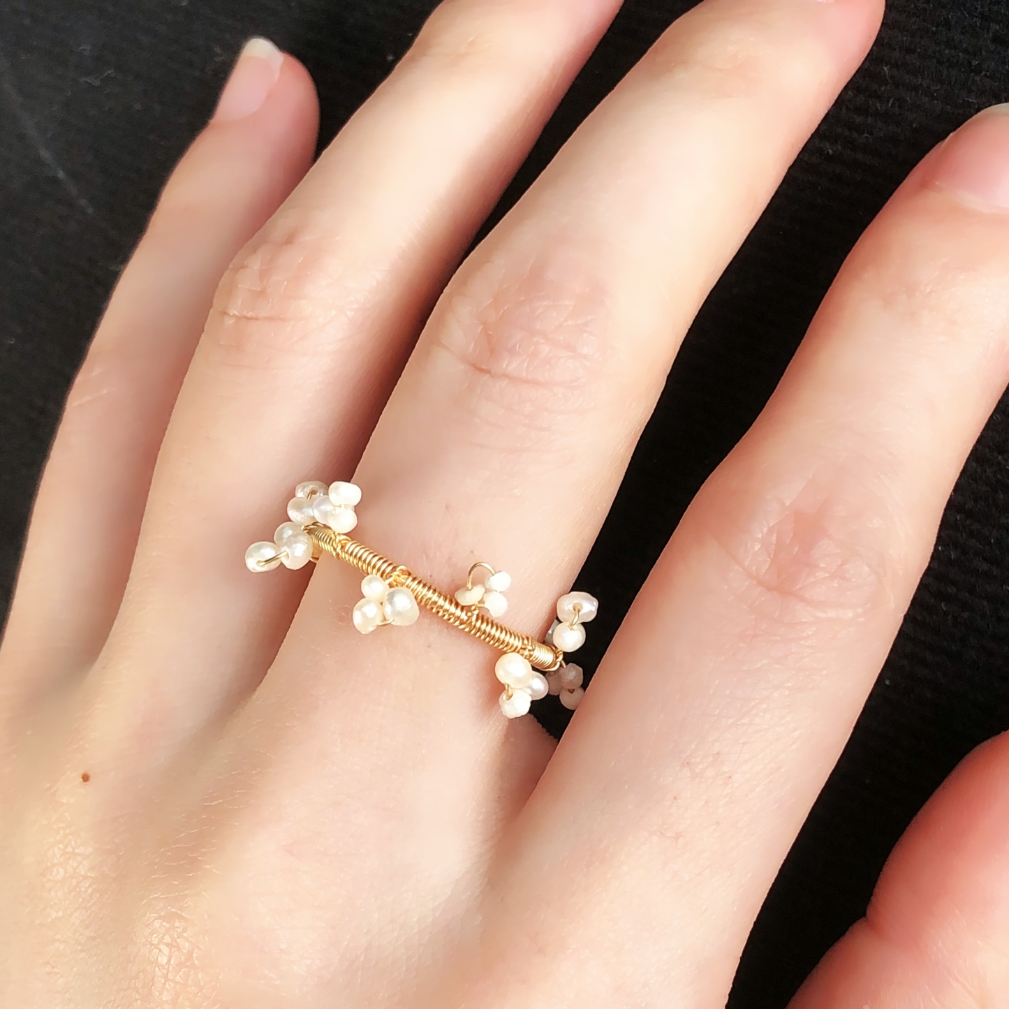 Mini Pearls Woven Ring-likayjewel