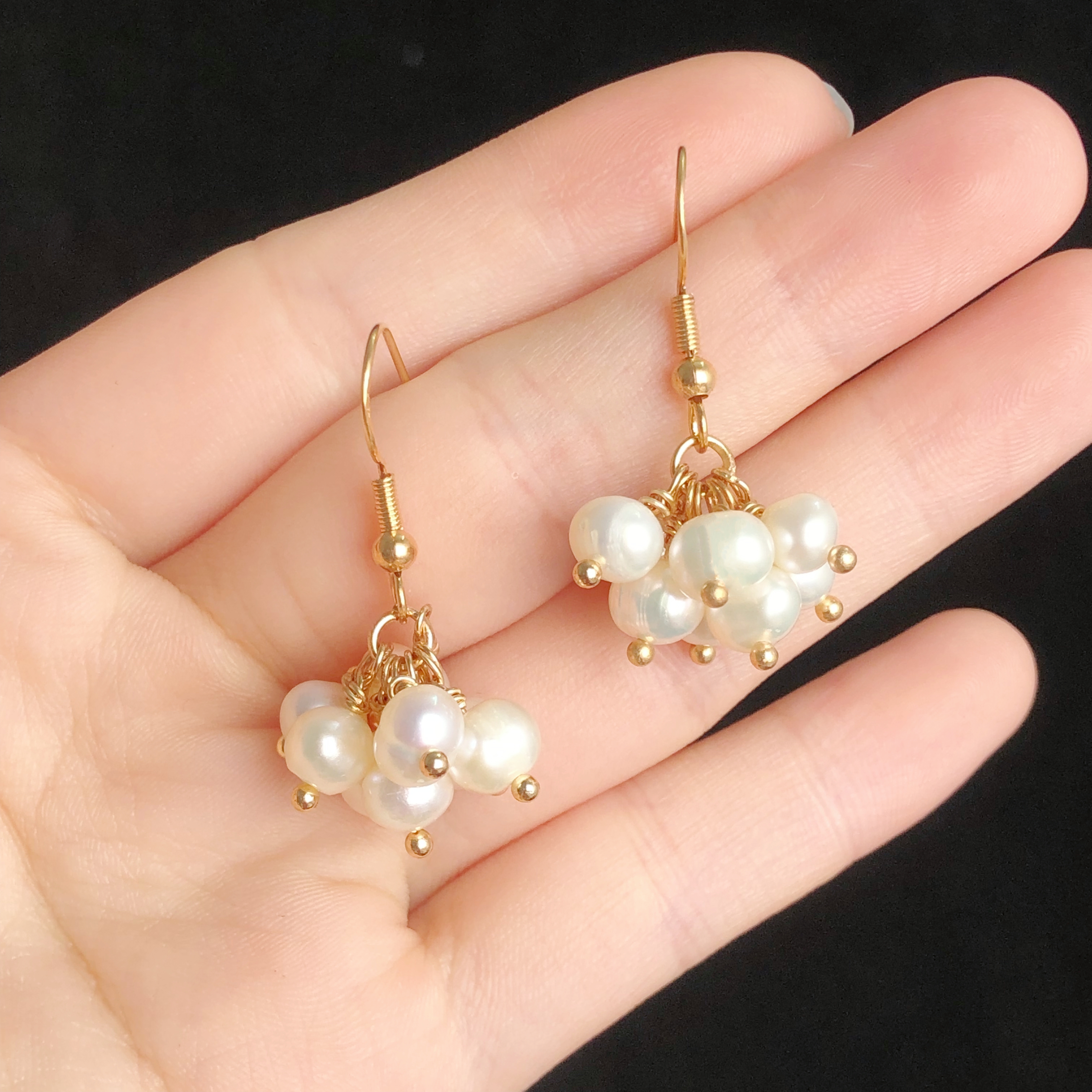 Hydrangea Pearl Earrings-likayjewel
