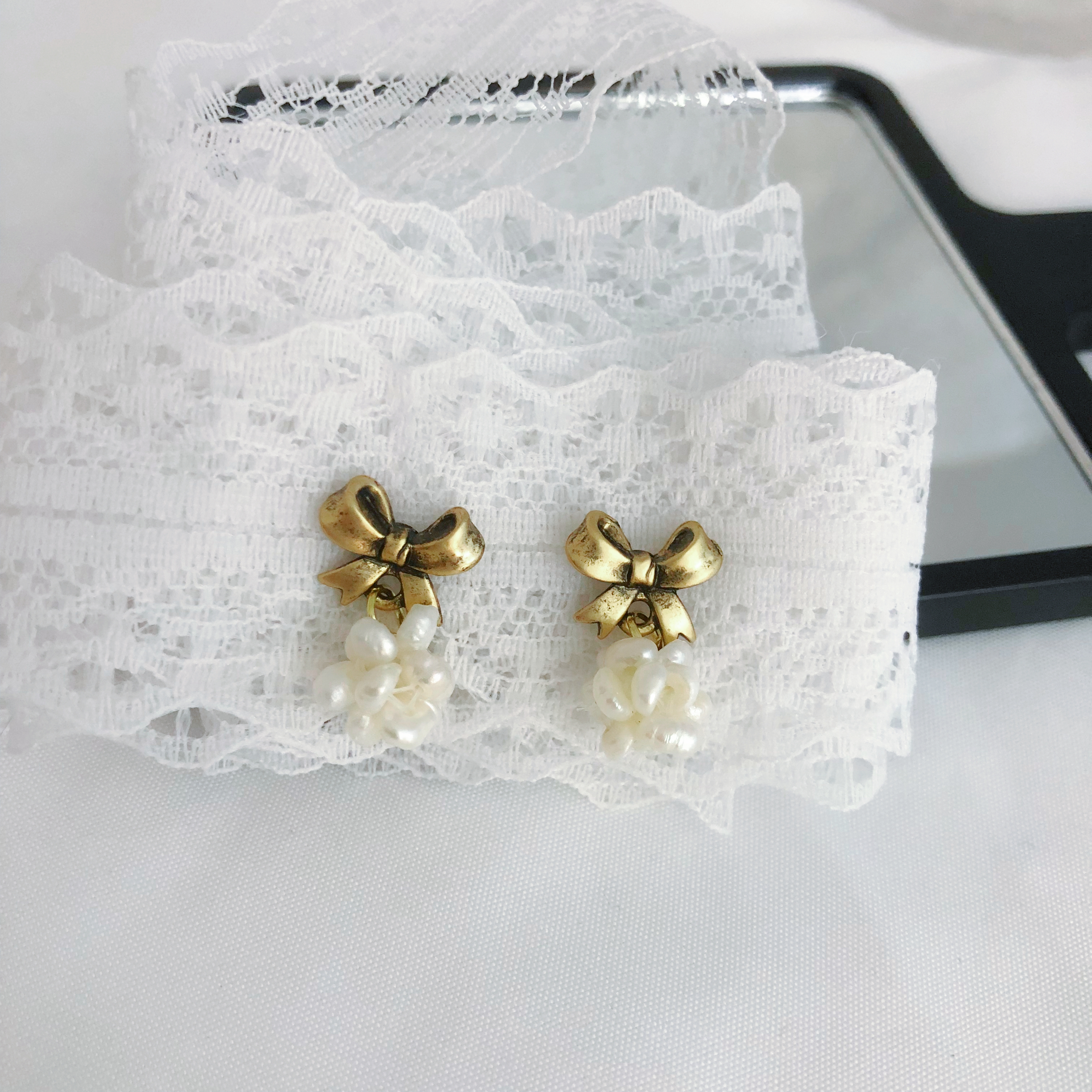 Pearl Ball Earrings-likayjewel