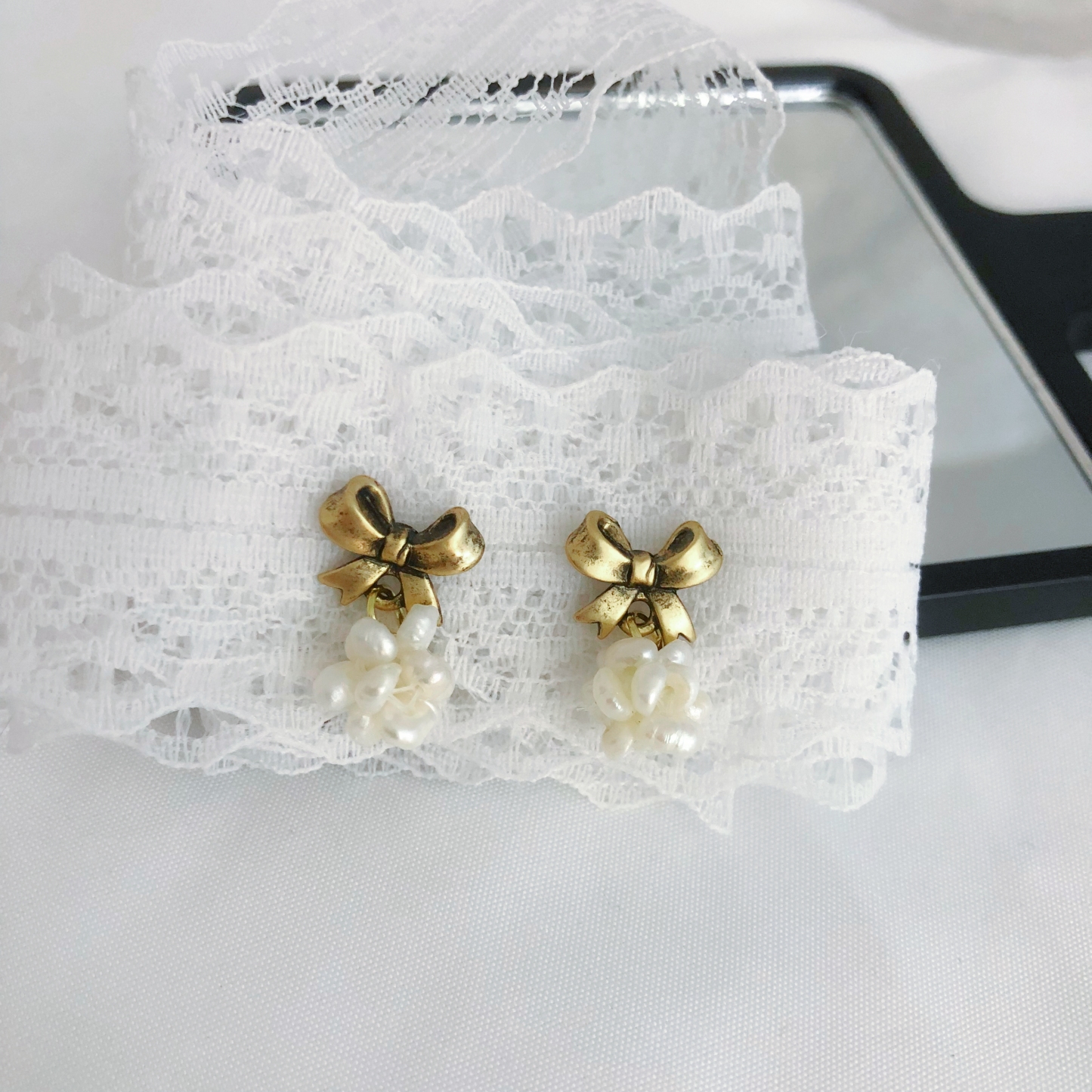 Pearl Ball Earrings-likayjewel