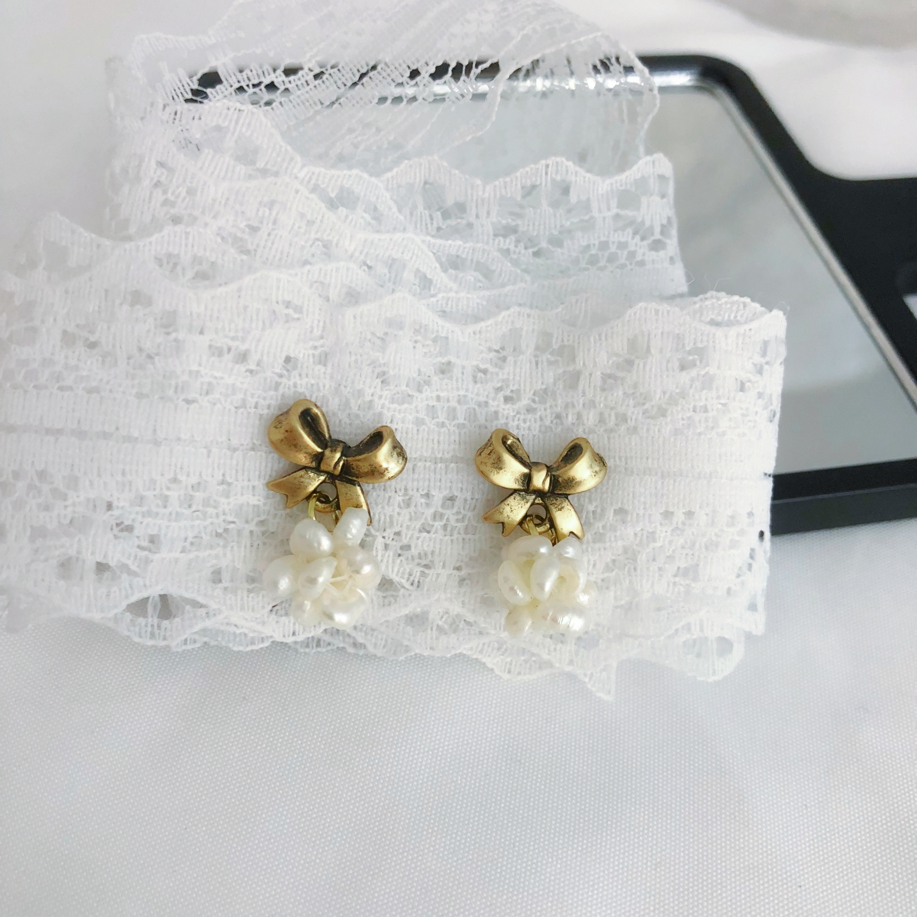 Pearl Ball Earrings-likayjewel