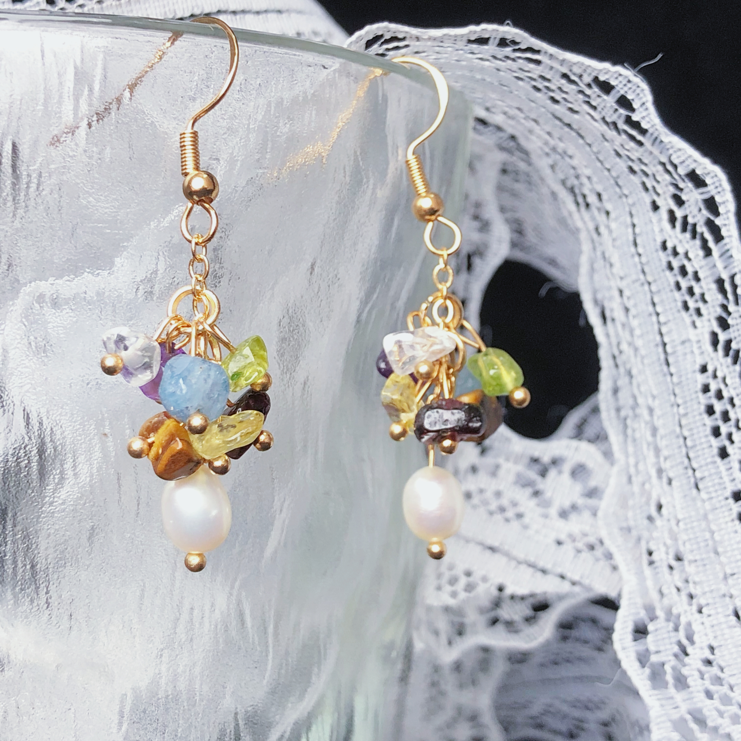Vibrant Chakra Blossoms Earrings-likayjewel