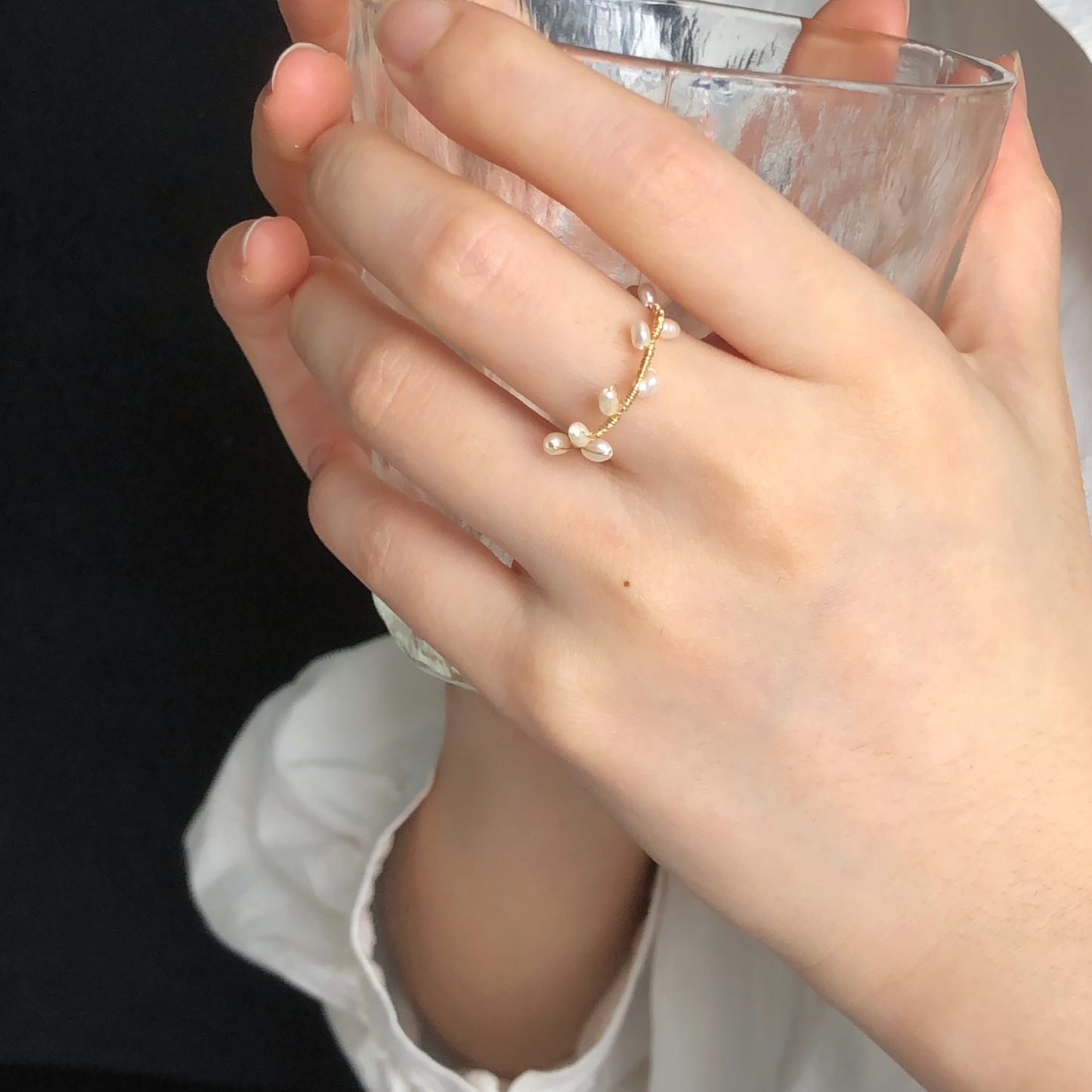 Mini Pearls Woven Ring-likayjewel