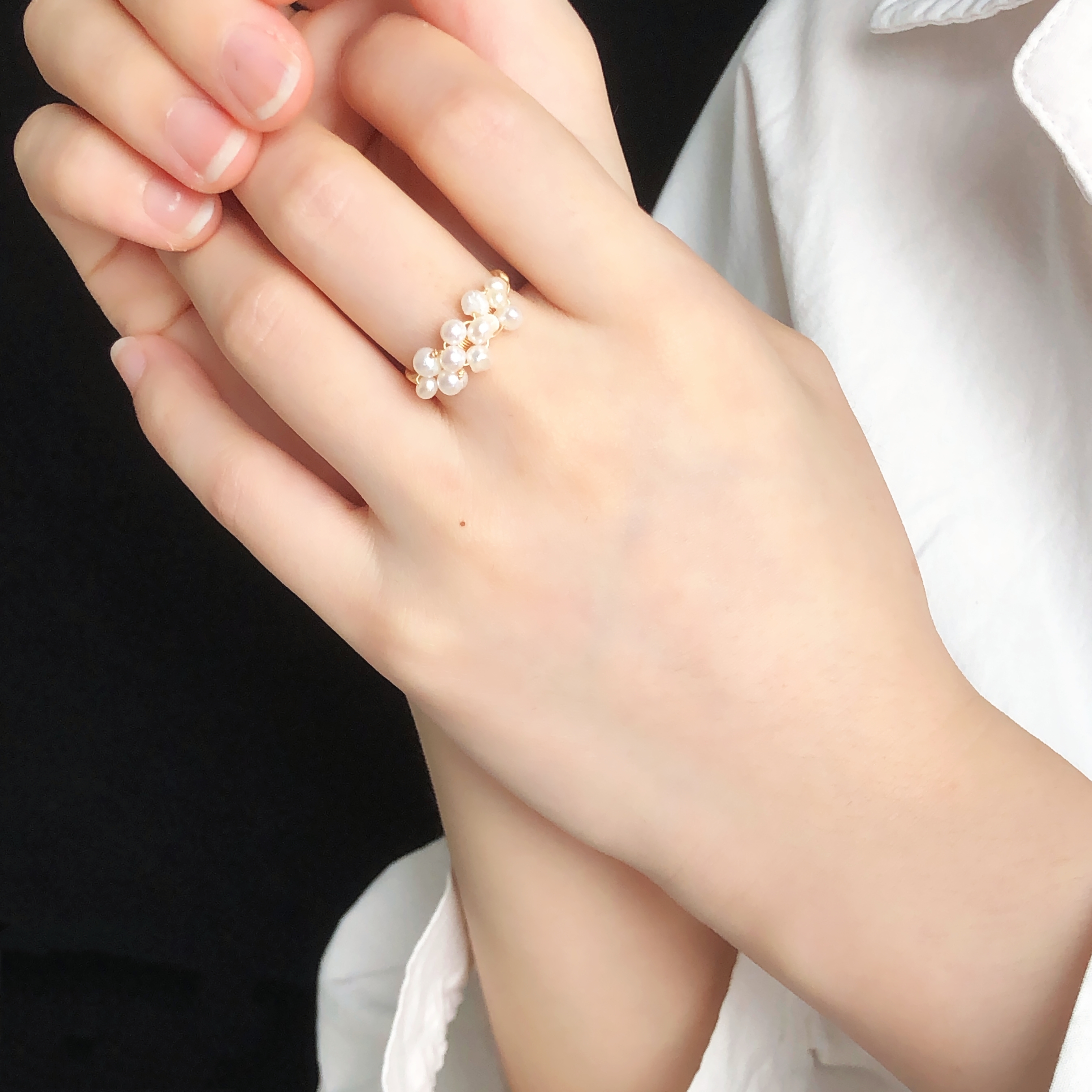 Mini Pearls Woven Ring-likayjewel