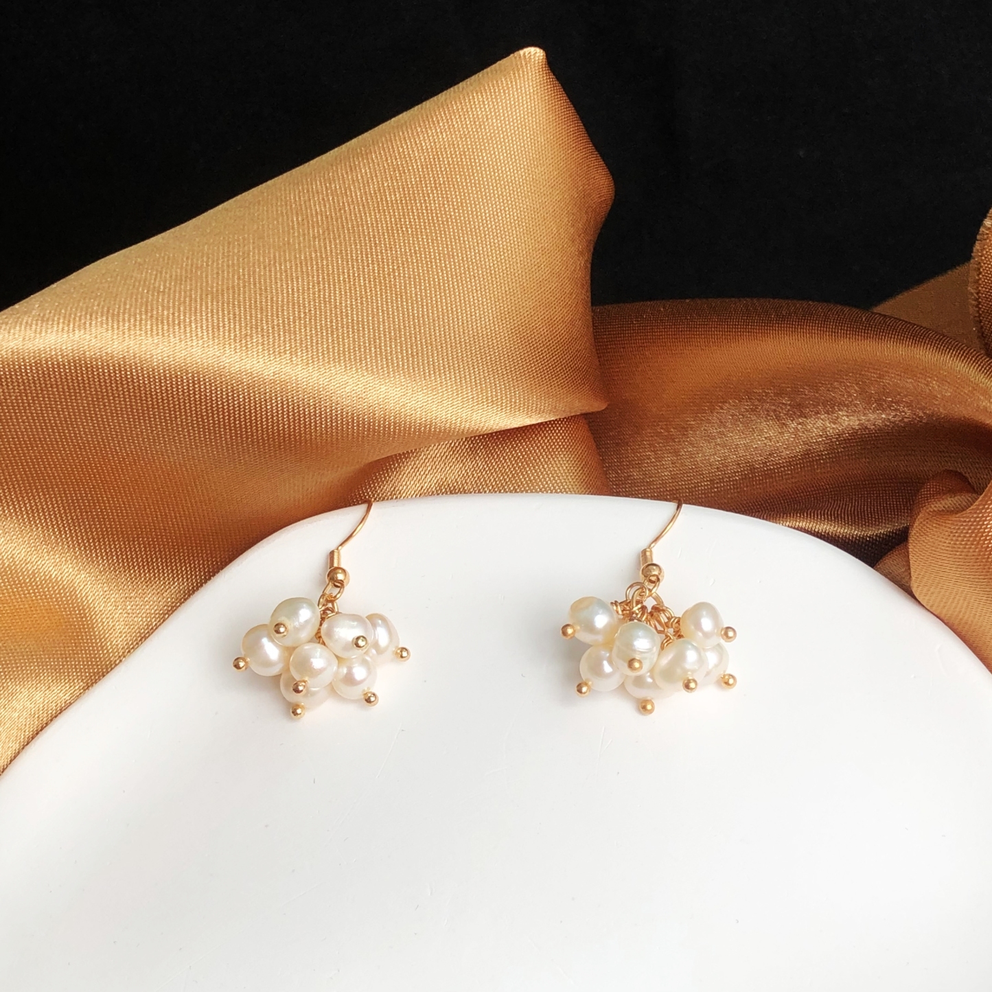 Hydrangea Pearl Earrings-likayjewel