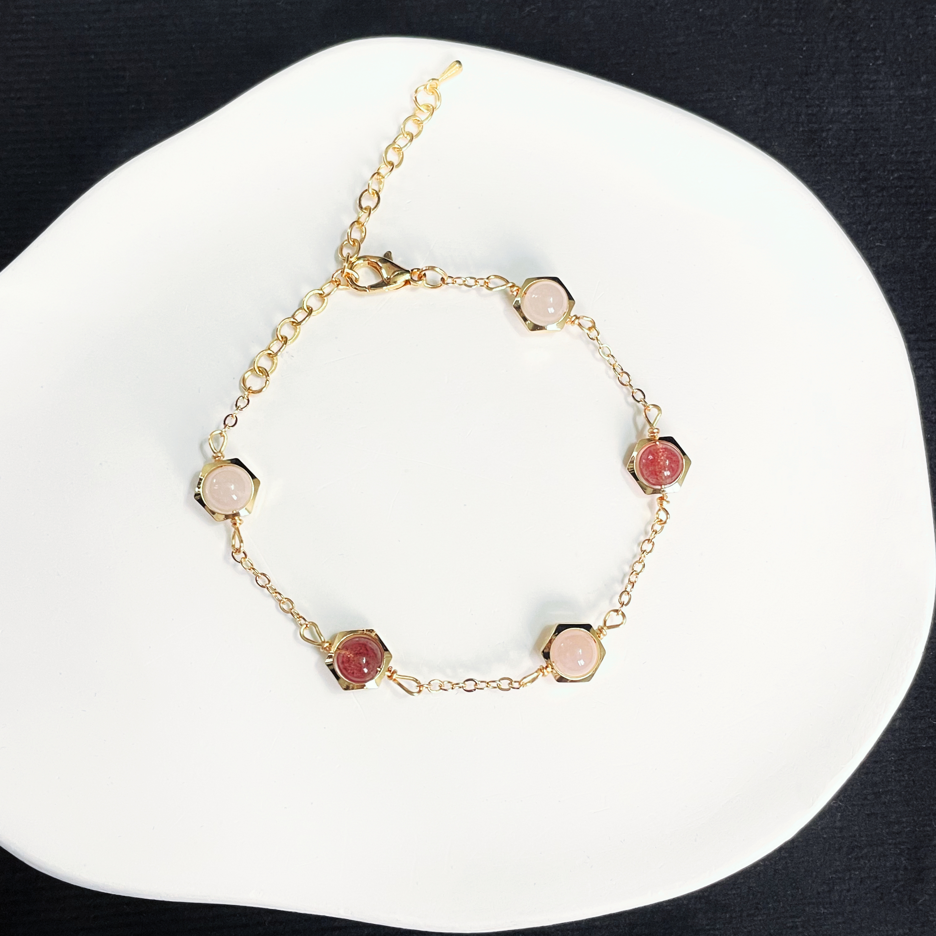 Love Planet | Strawberry Quartz and Rose Quartz Harmony Bracelet