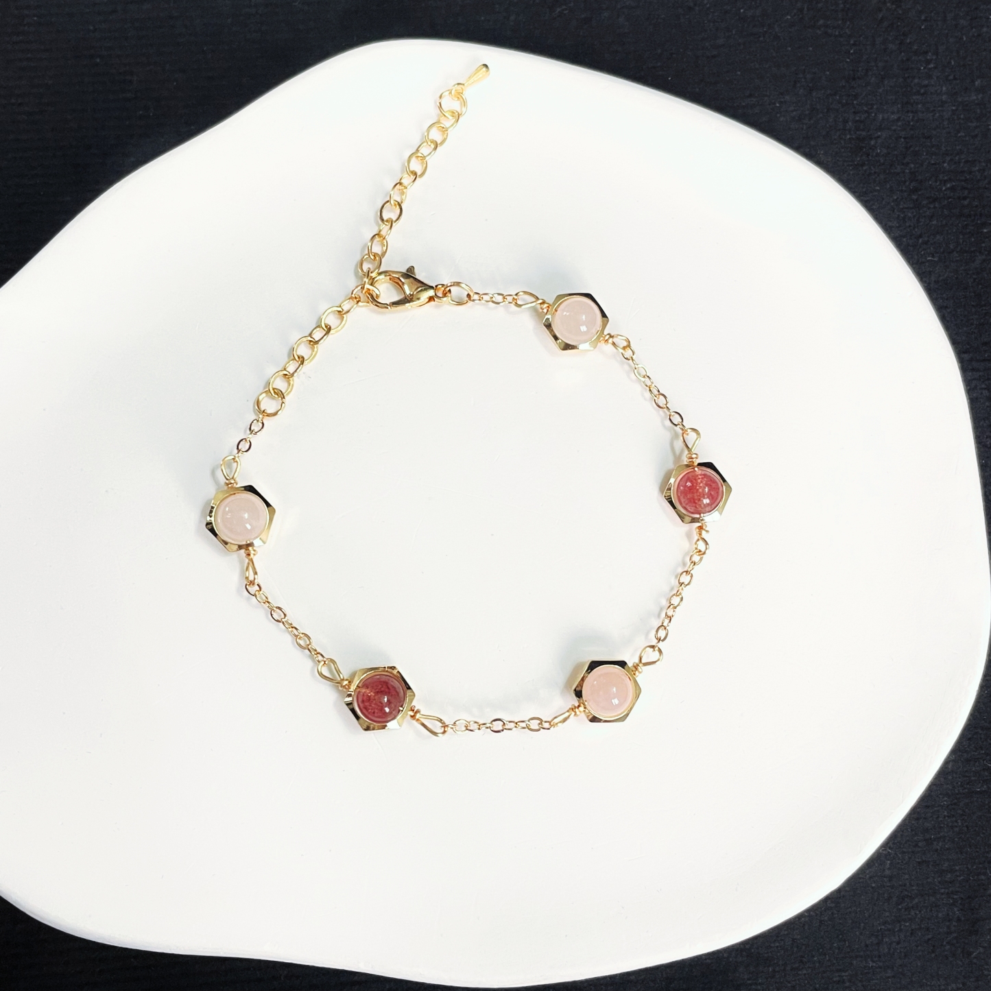 Love Planet | Strawberry Quartz and Rose Quartz Harmony Bracelet