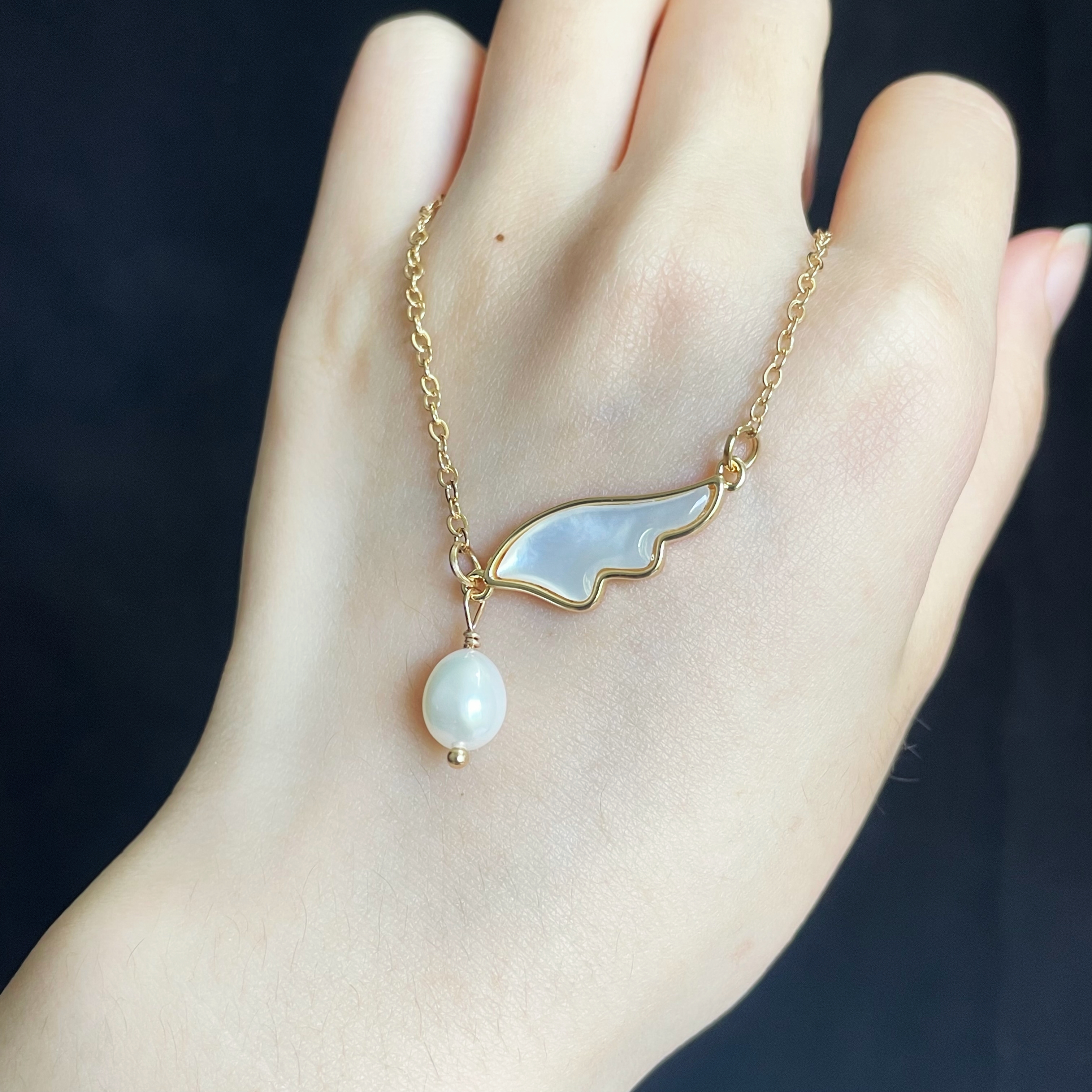 Mother-of-Pearl Dream Wings Necklace